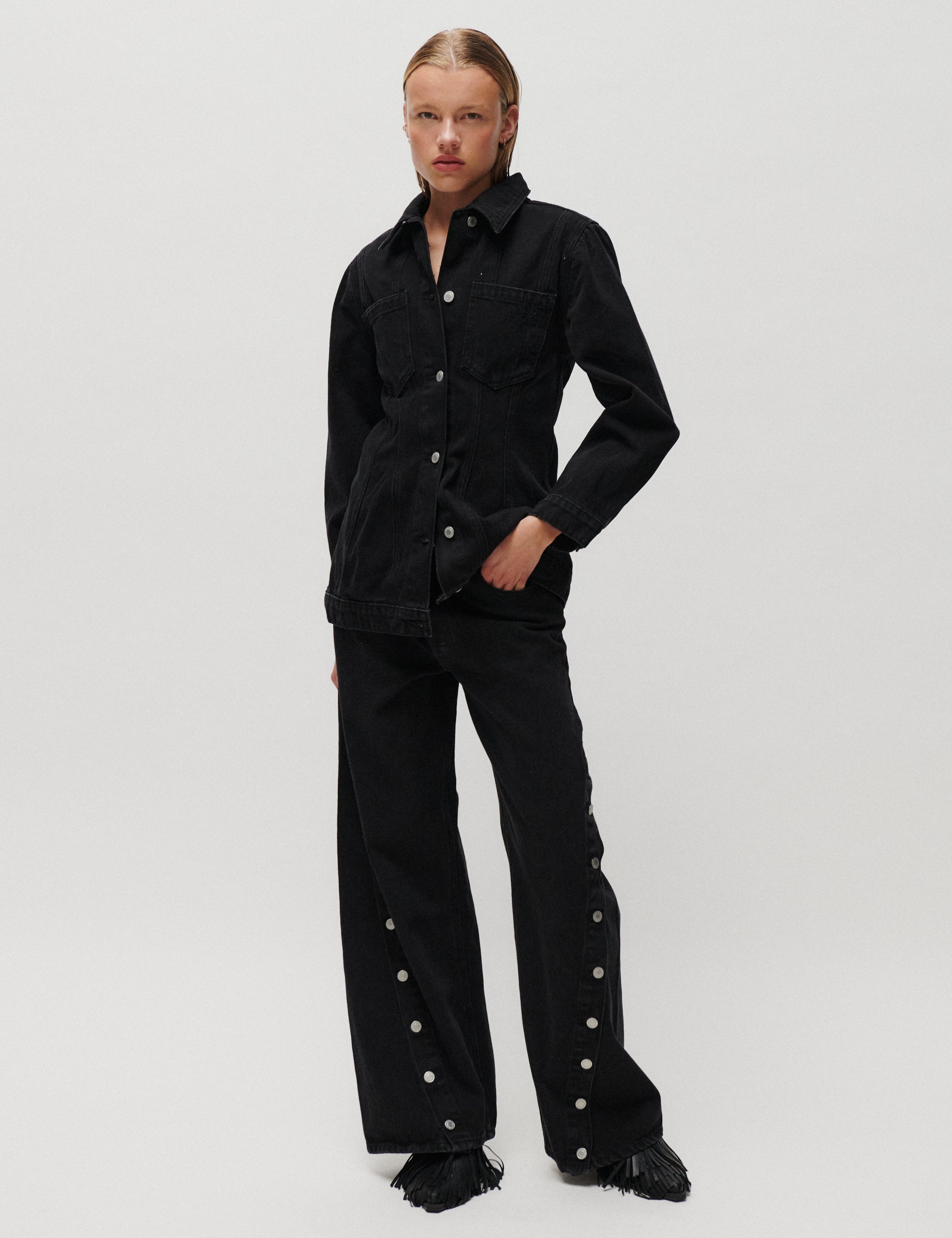 2NDDAY 2NDBilla - Black Wash Jakke D002 Black Denim