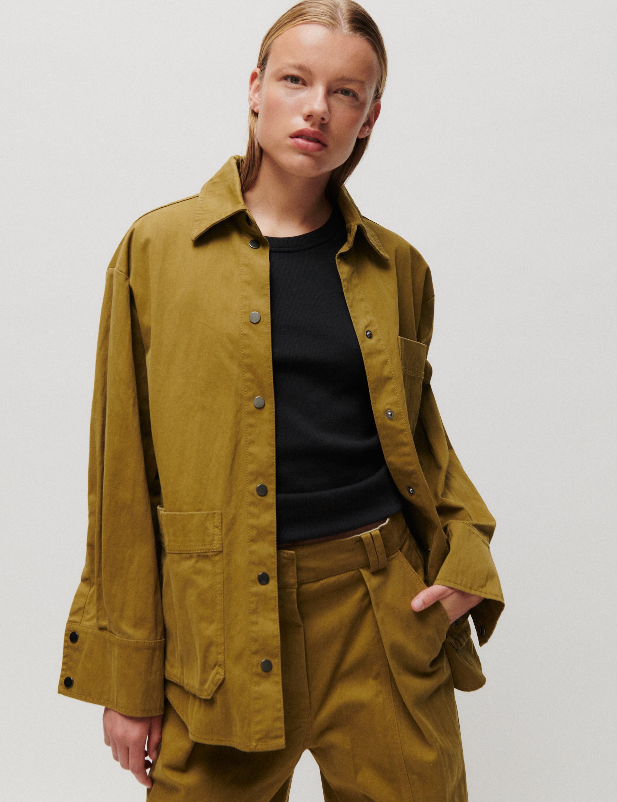 2NDDAY 2NDBrucia - Firm Cotton - Skjorte Bluse 180627 Fir Green