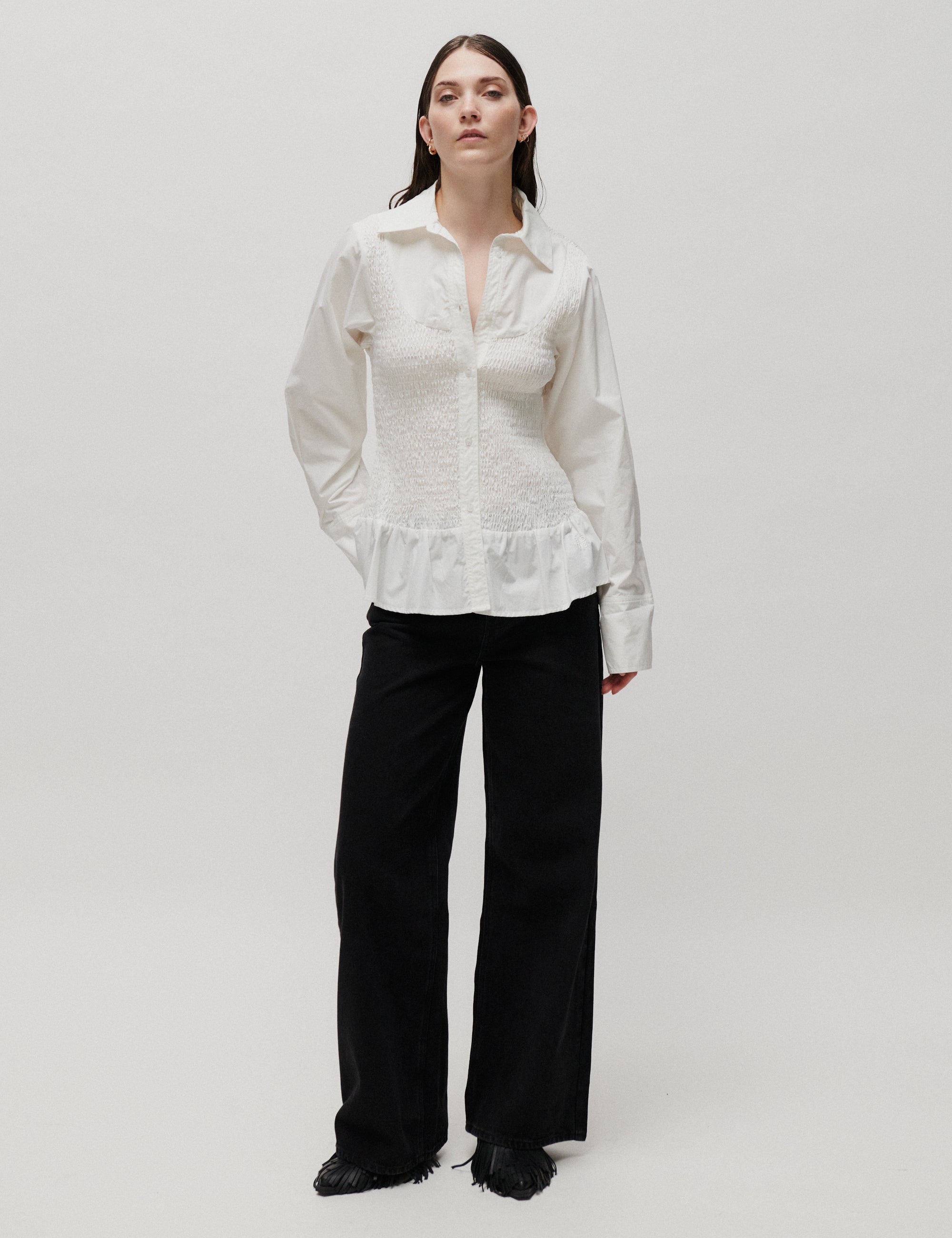 2NDDAY 2NDJoda - Crispy Poplin - Skjorte Bluse 114001 Brilliant White