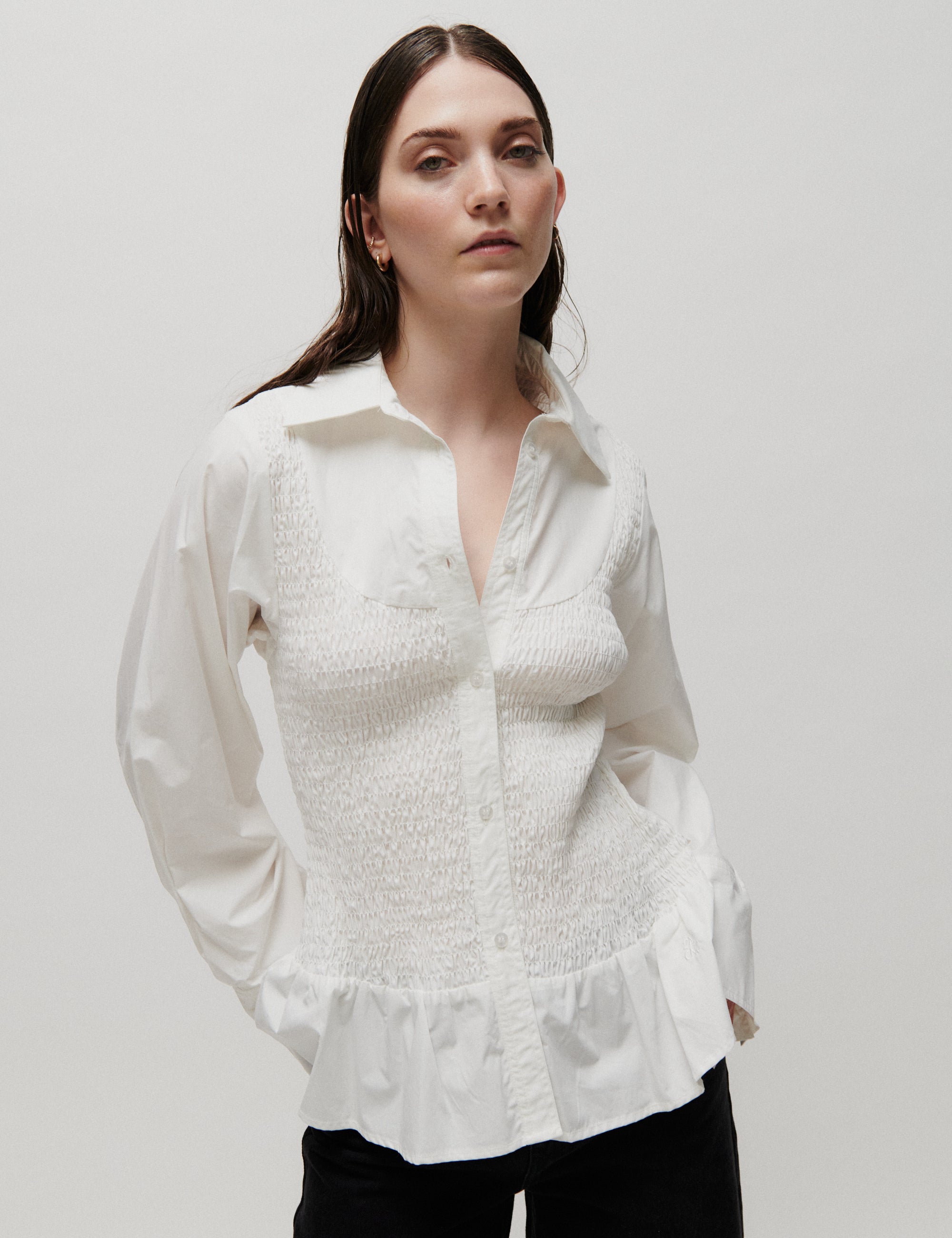 2NDDAY 2NDJoda - Crispy Poplin - Skjorte Bluse 114001 Brilliant White