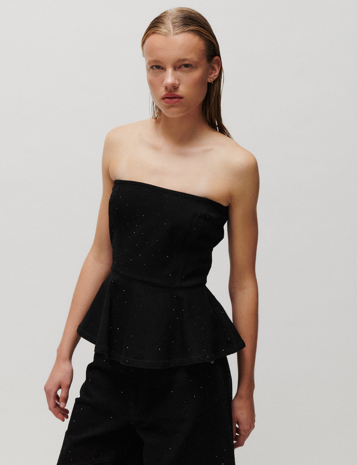 2NDDAY 2NDSaphie - Crystal Denim - Top Top D002 Black Denim