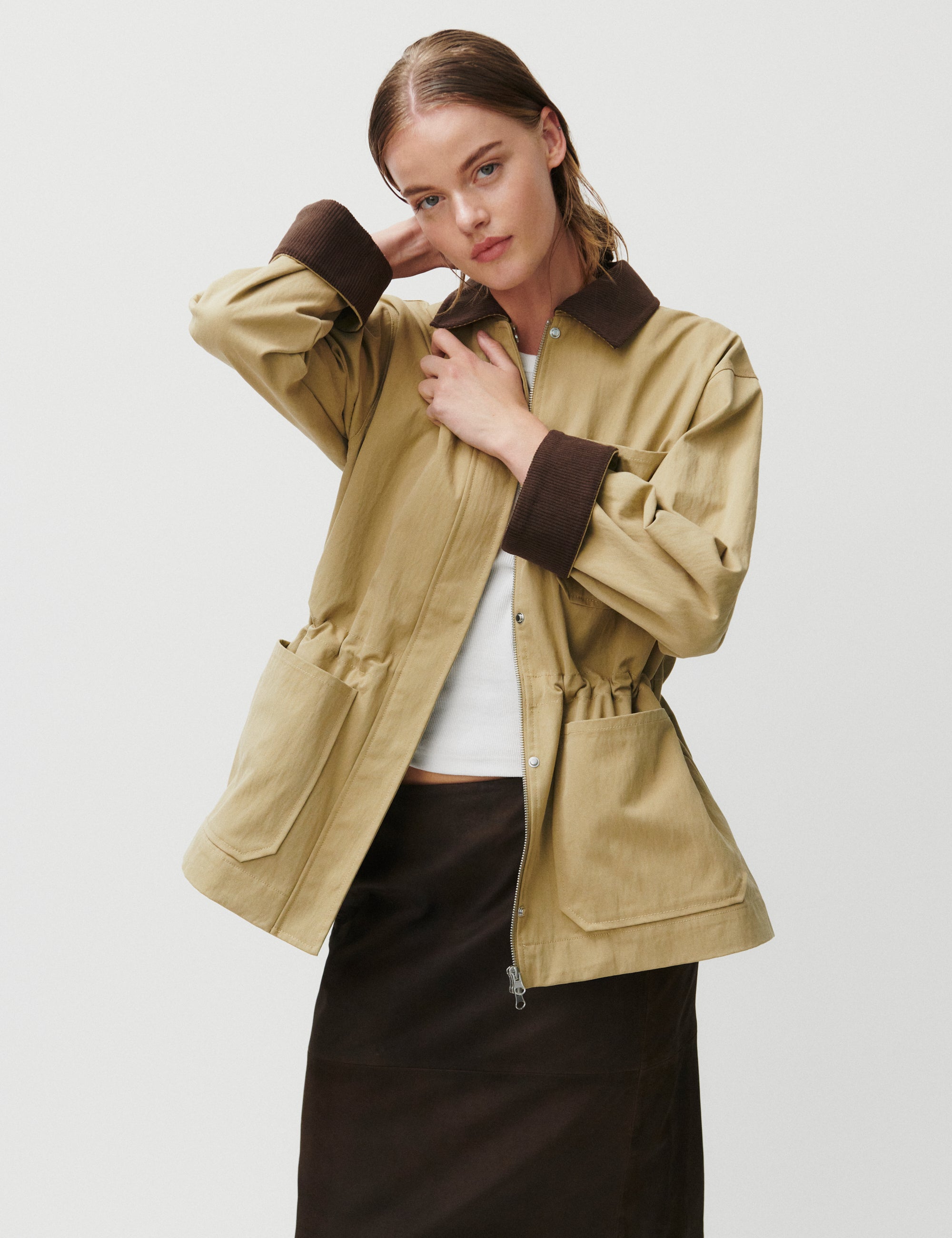 2NDDAY 2ND Bruce - Firm Cotton - Jakke Jakke 171022 Kelp