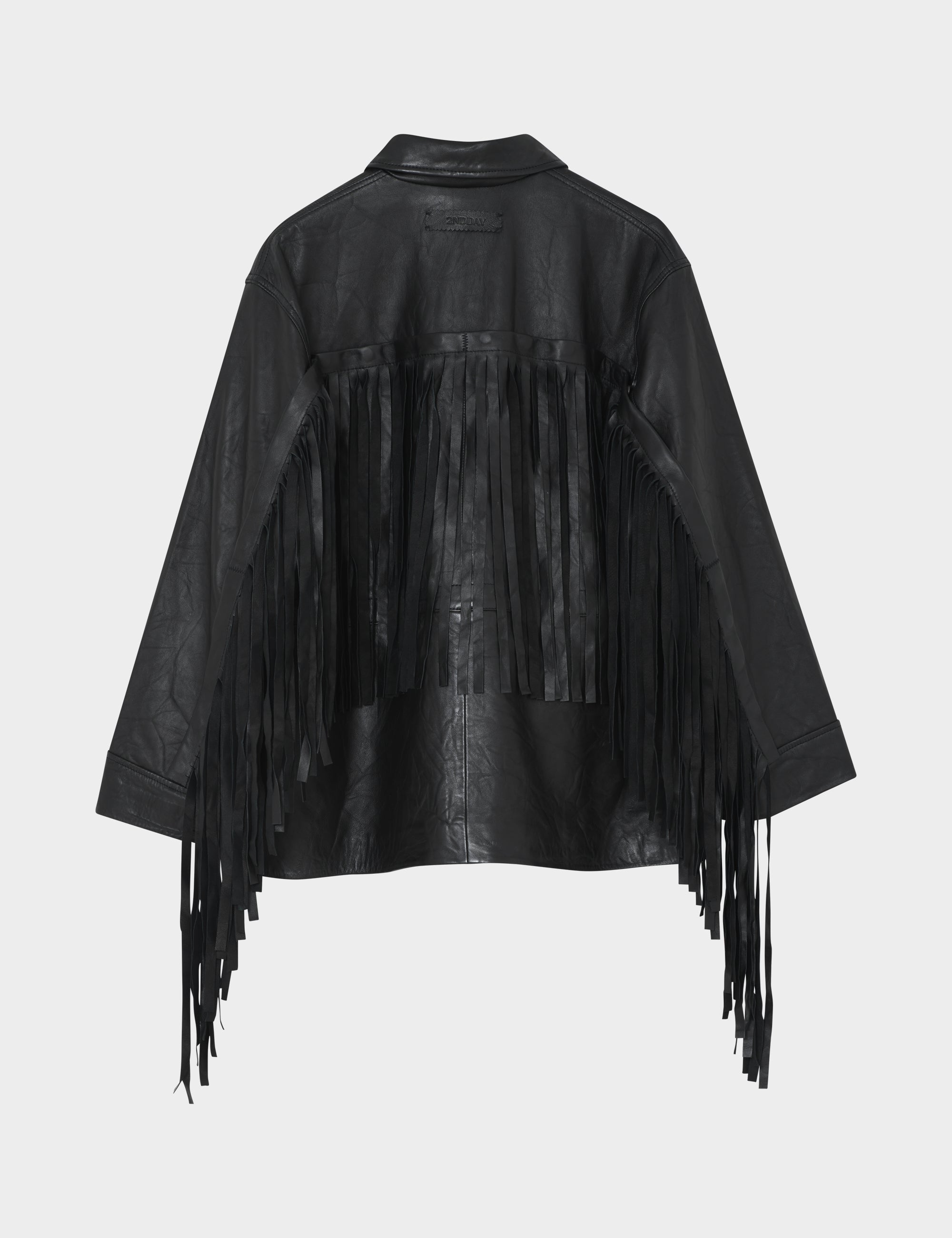 2NDDAY 2ND Brucet - Fine Leather Jakke 194008 Meteorite (Black)