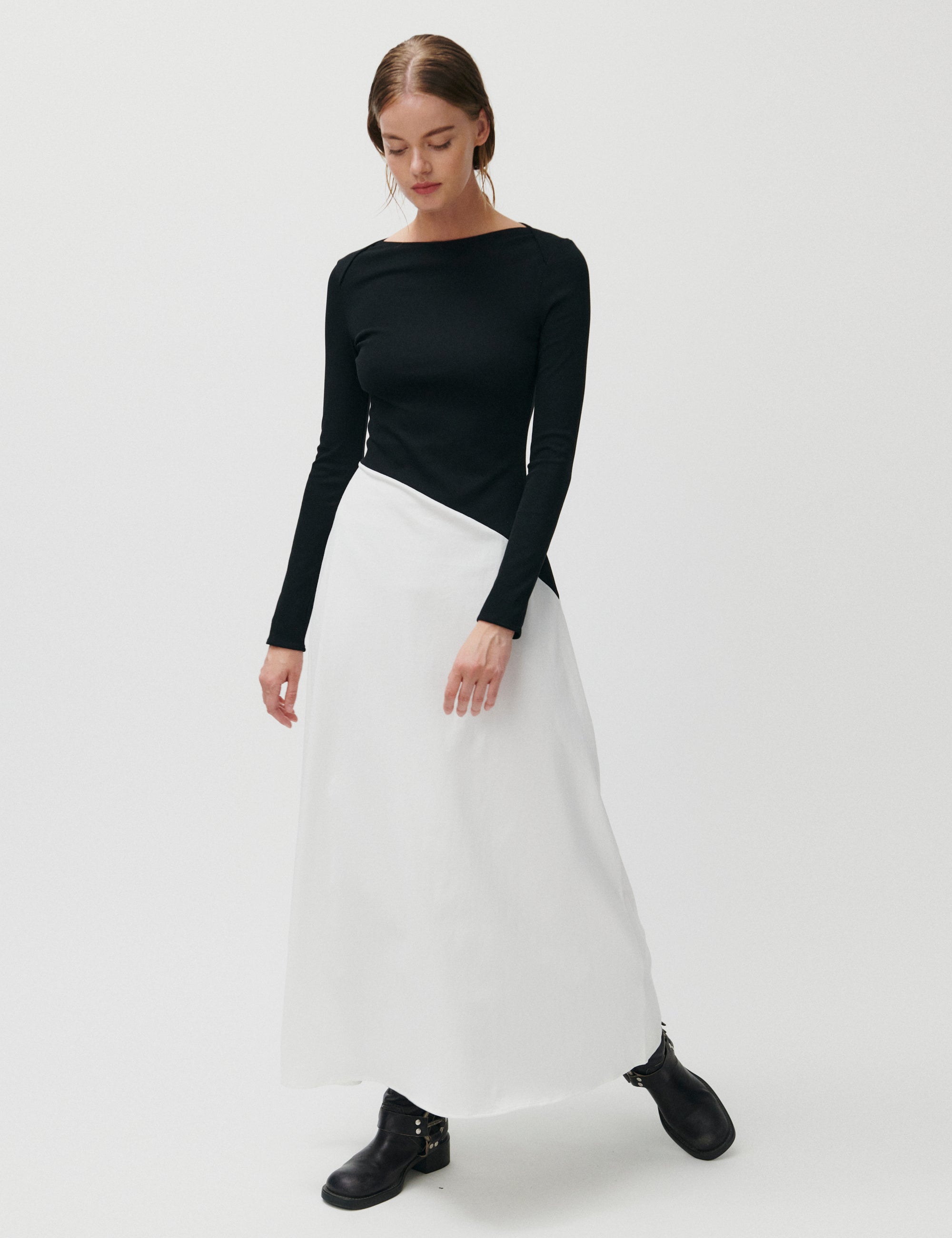 2NDDAY 2ND Carmen - Cotton Jersey Mix Kjole 190303 Black