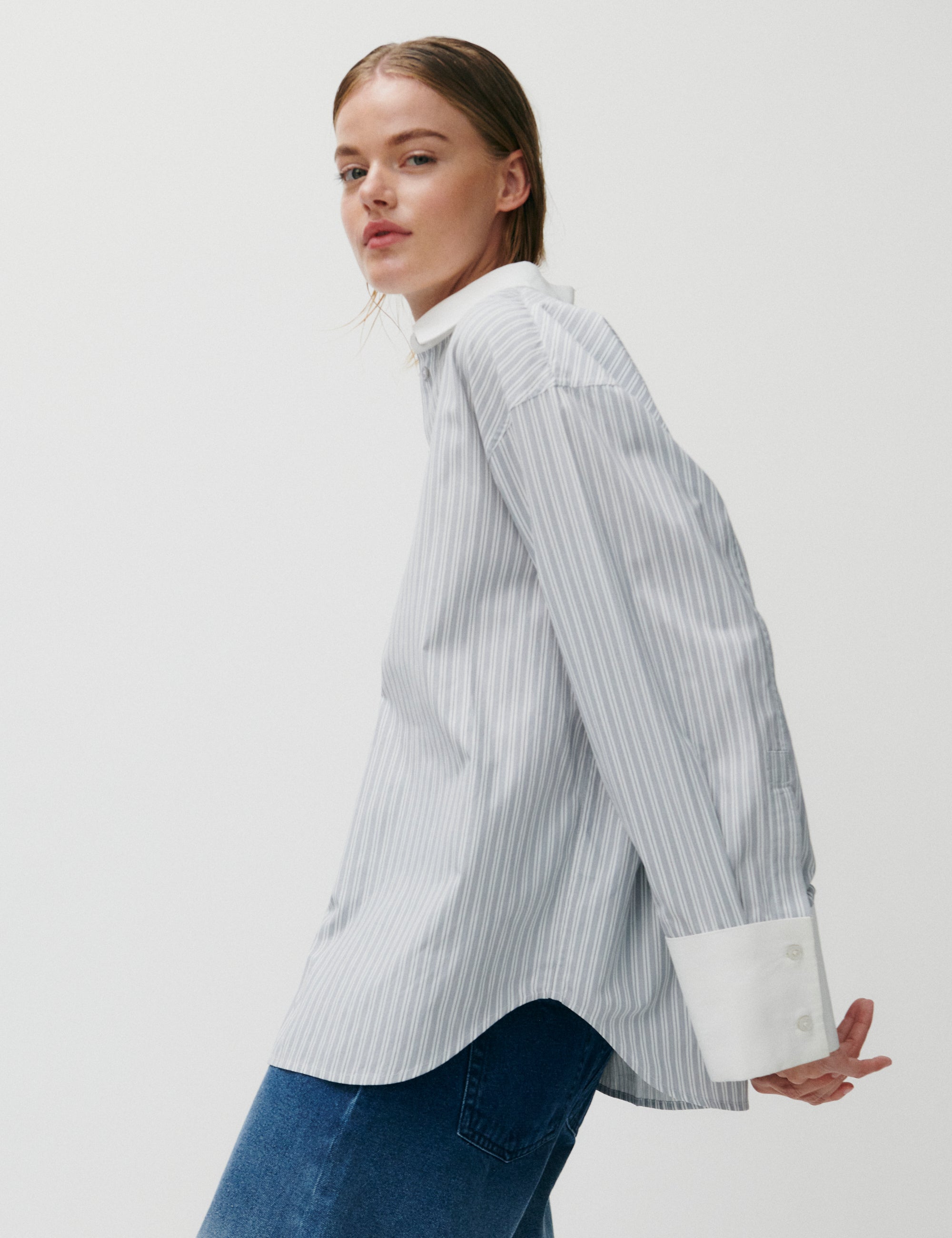 2NDDAY 2ND Claren - Cotton Stripes Shirts & Blouses 420148 High-rise Stripe