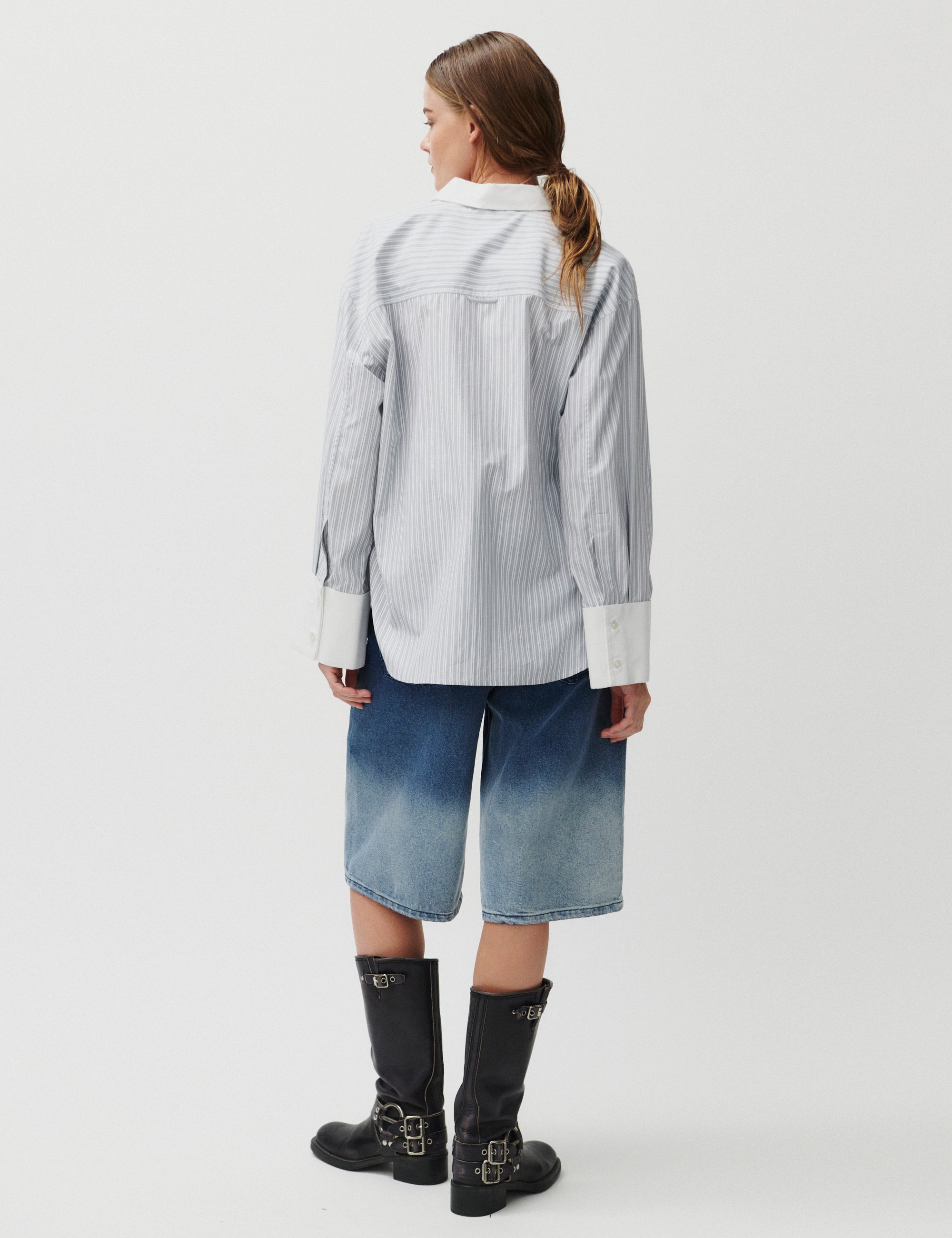 2NDDAY 2ND Claren - Cotton Stripes Shirts & Blouses 420148 High-rise Stripe