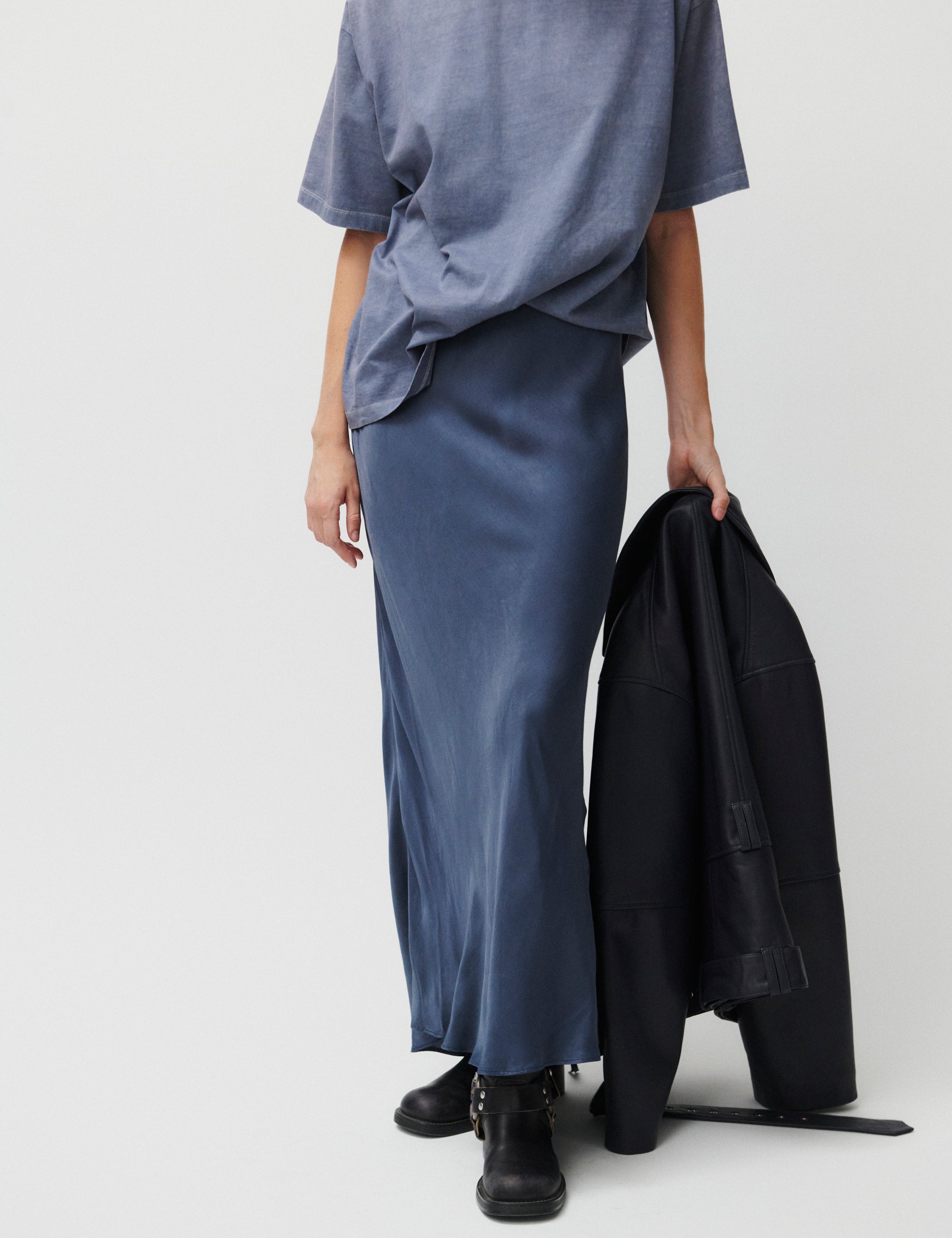 2NDDAY 2ND Cleas - Viscose Skirt 183916 Flint stone