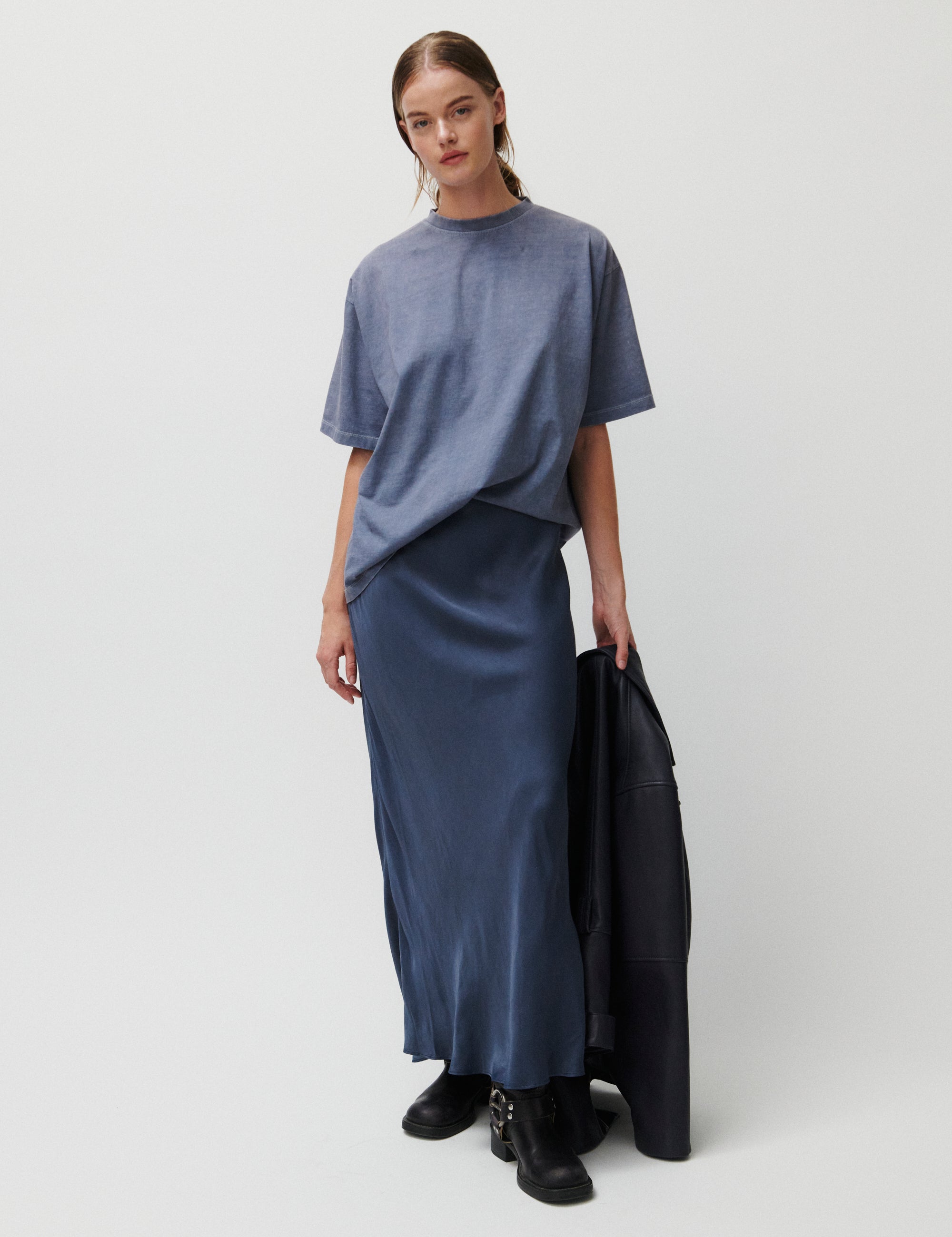 2NDDAY 2ND Cleas - Viscose Skirt 183916 Flint stone