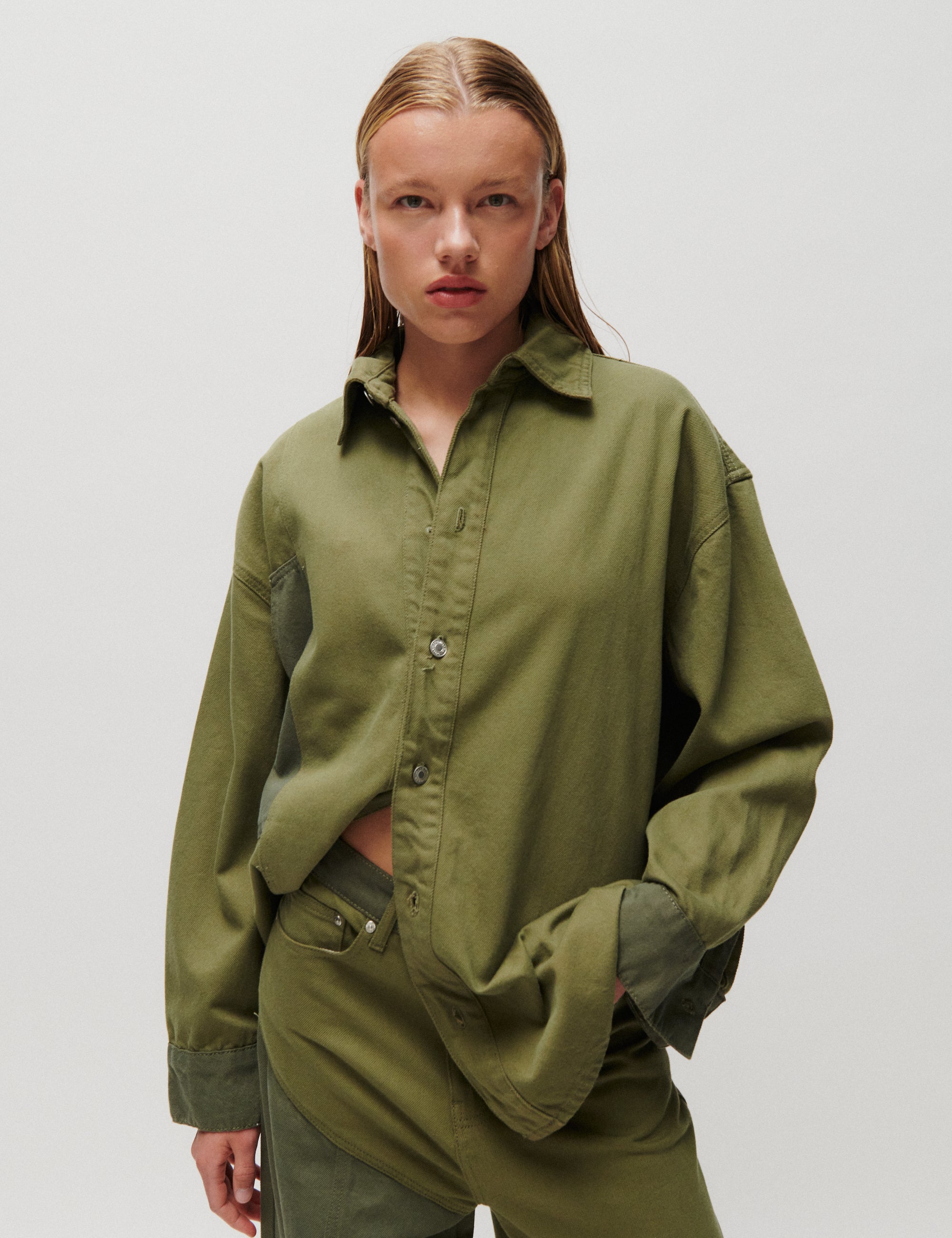 2NDDAY 2ND Dominic - Twill Denim - Skjorte Bluse 190510 Kalamata