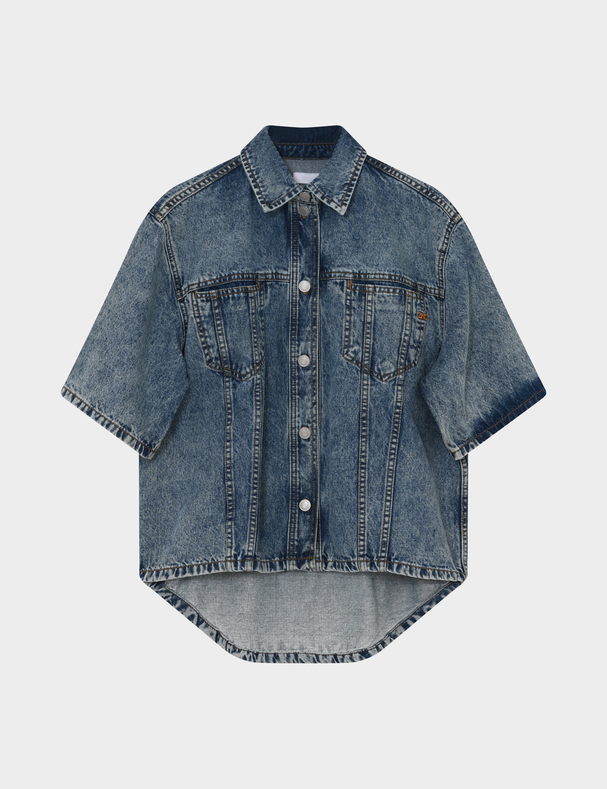 2NDDAY 2ND Fayen - Summer Blue Denim Tops & T-Shirts D019 Mid Blue