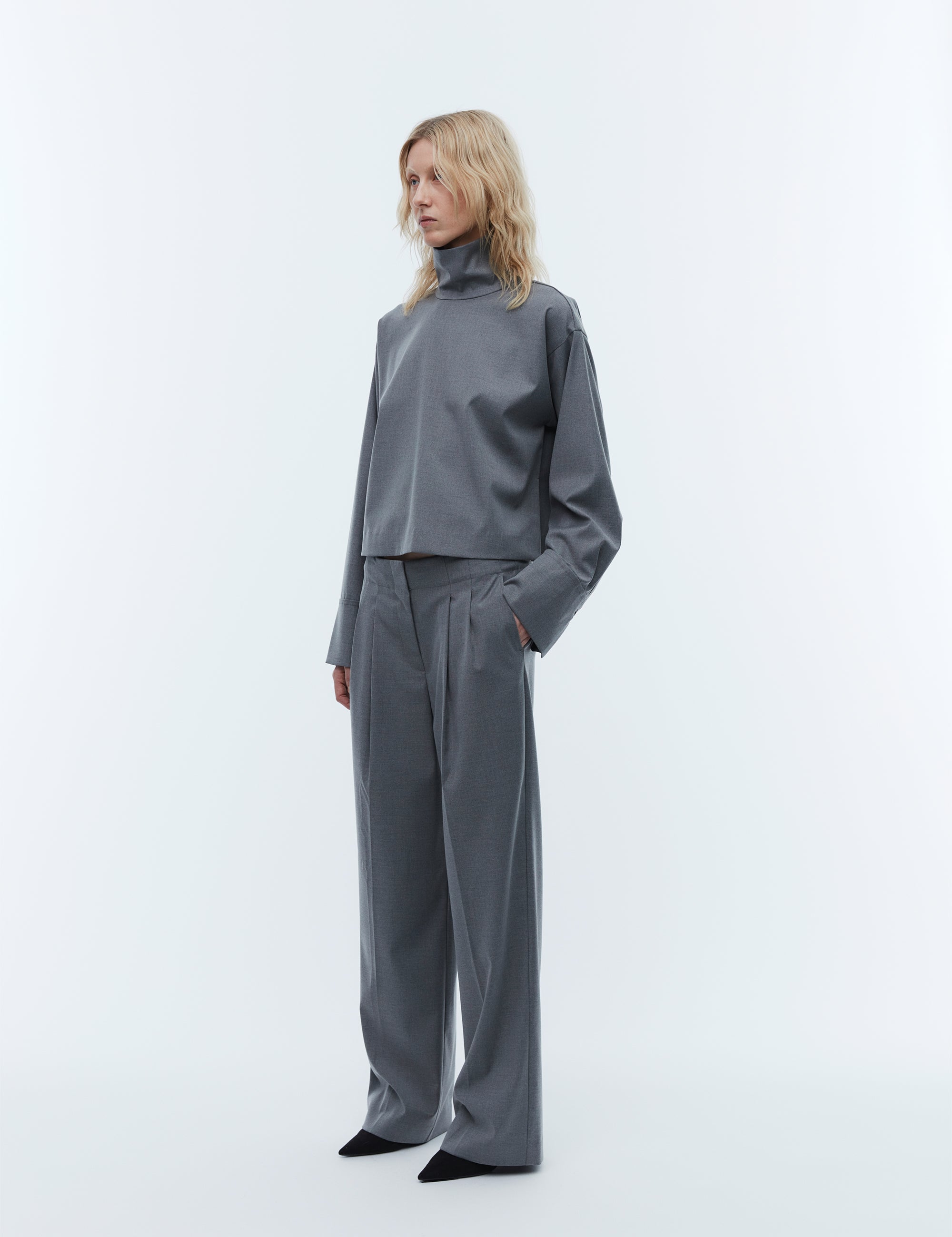 2NDDAY 2ND Francisca - Classic Tailoring Shirts & Blouses 420128 Dark Grey Melange