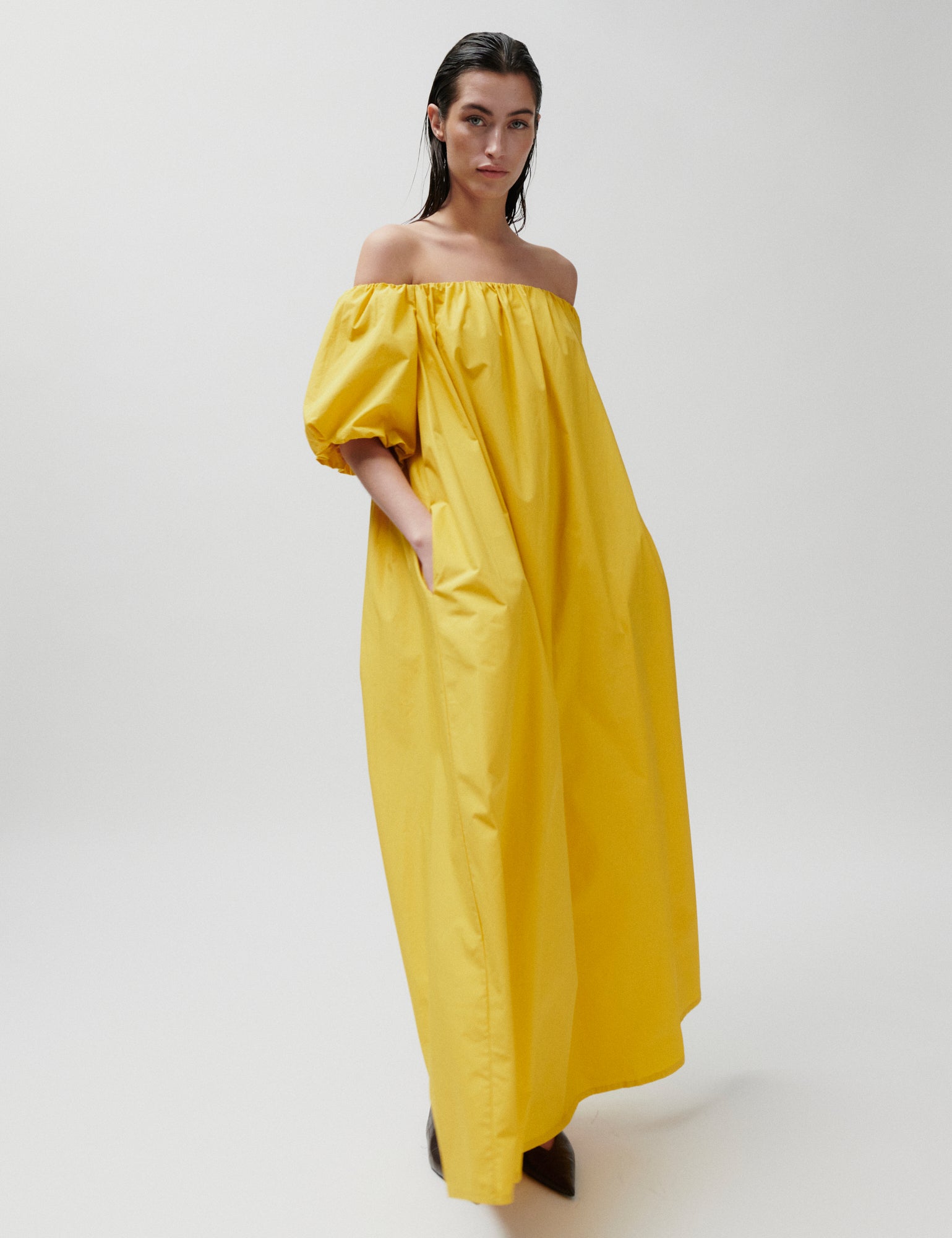 2NDDAY 2ND Gia - Fine Crispy Poplin Dress 140952 Spicy Mustard