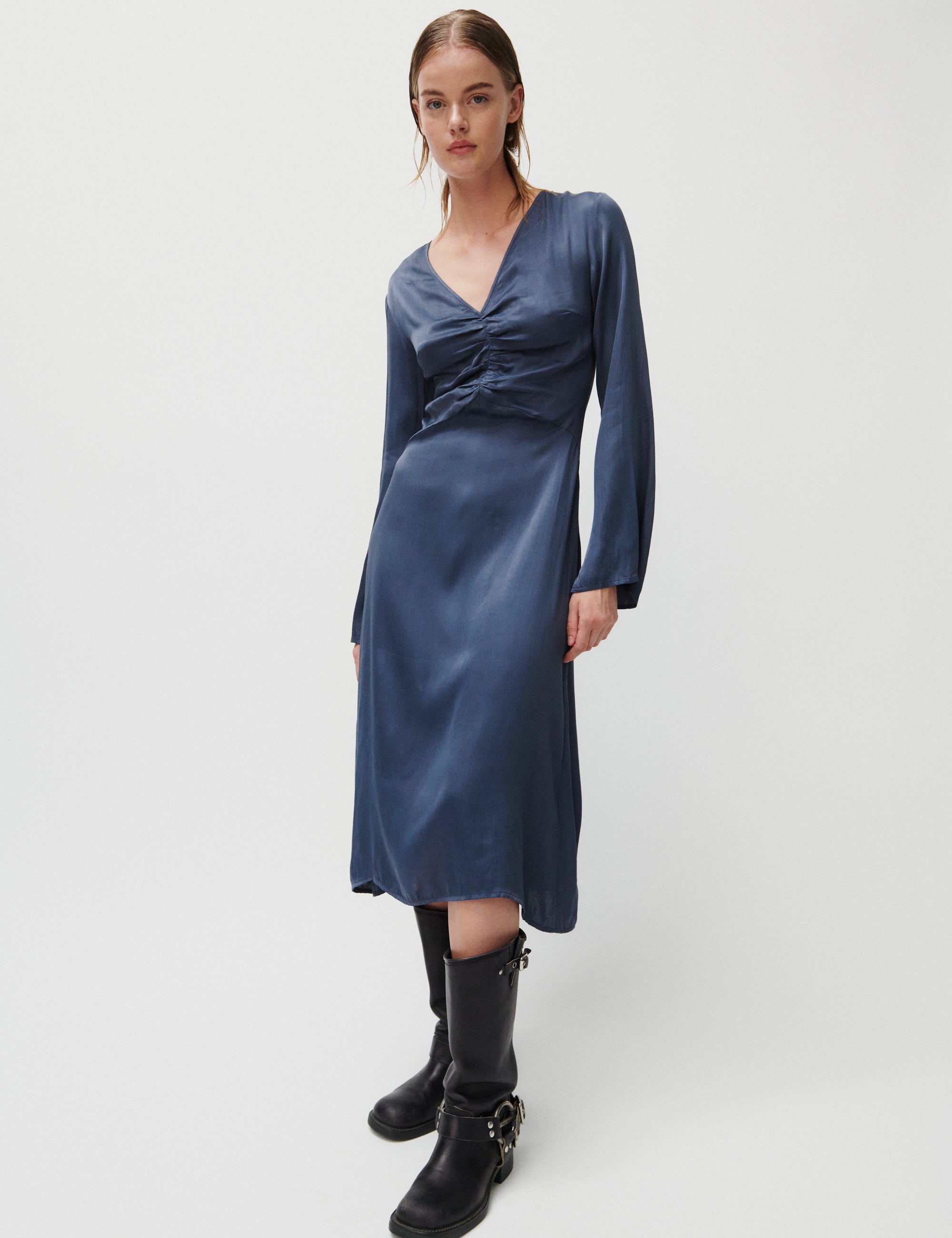 2NDDAY 2ND Gritt - Viscose Kjole 183916 Flint stone