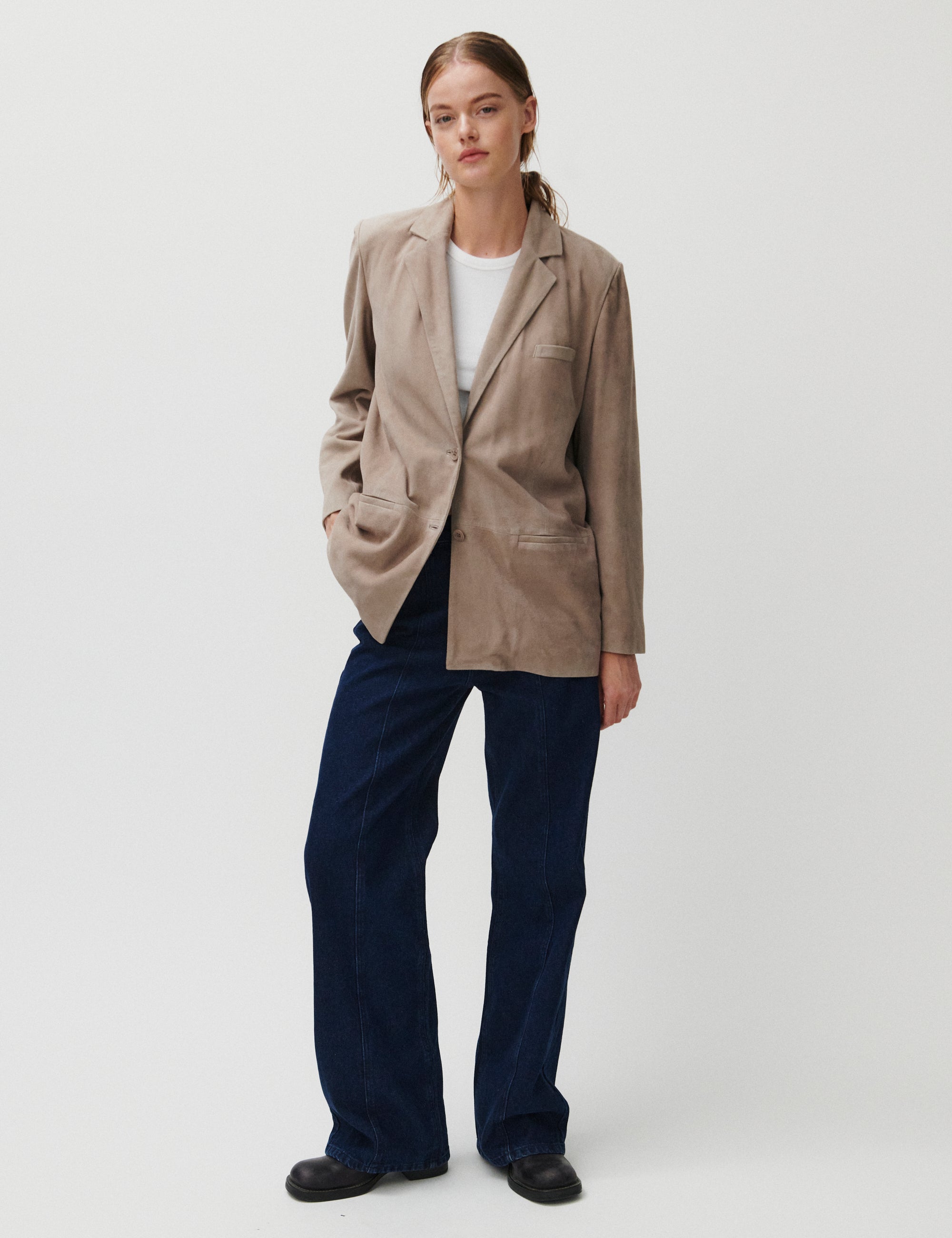 2NDDAY 2ND Harrum - Suede Jackets 170808 Taupe Gray