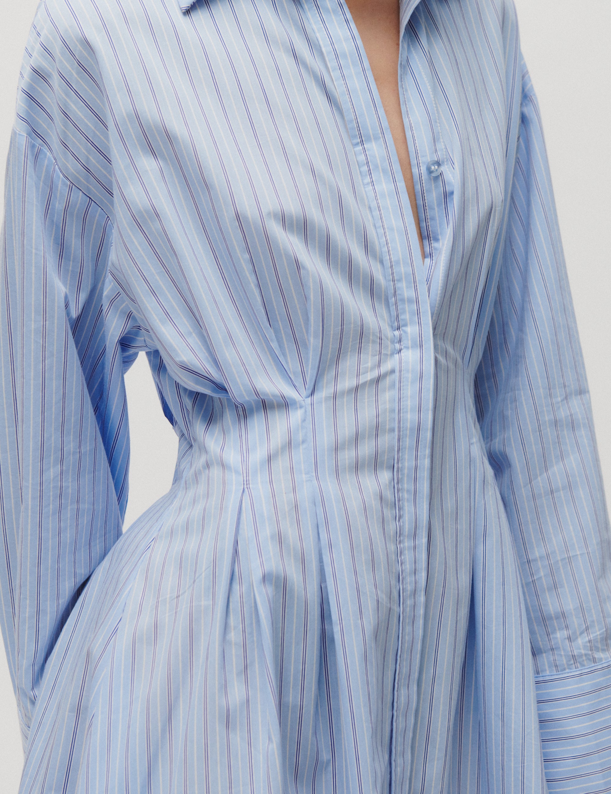2NDDAY 2ND Jamies - Fall Shirting - Kjole Kjole 420159 Cash Blue Stripe