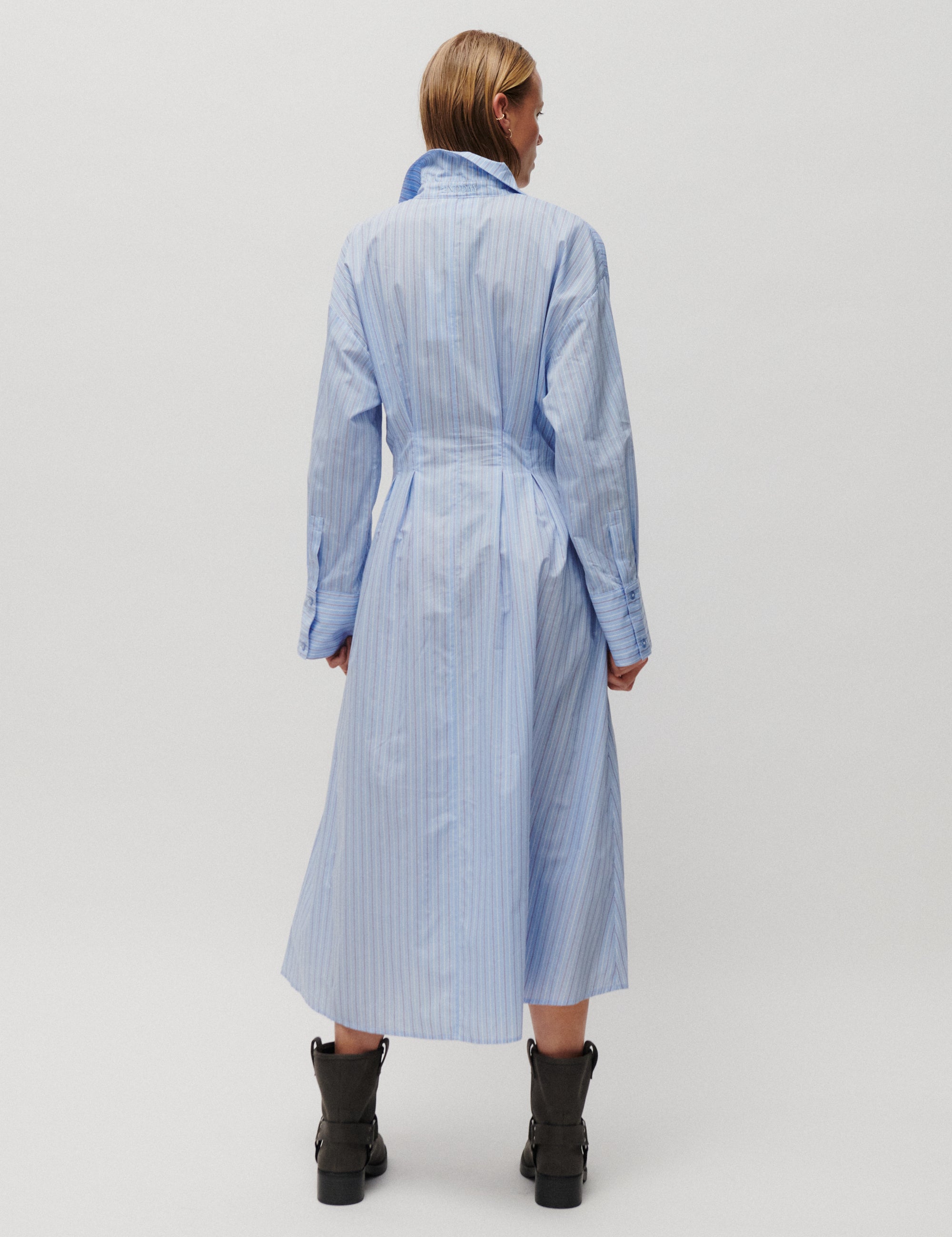 2NDDAY 2ND Jamies - Fall Shirting - Kjole Kjole 420159 Cash Blue Stripe