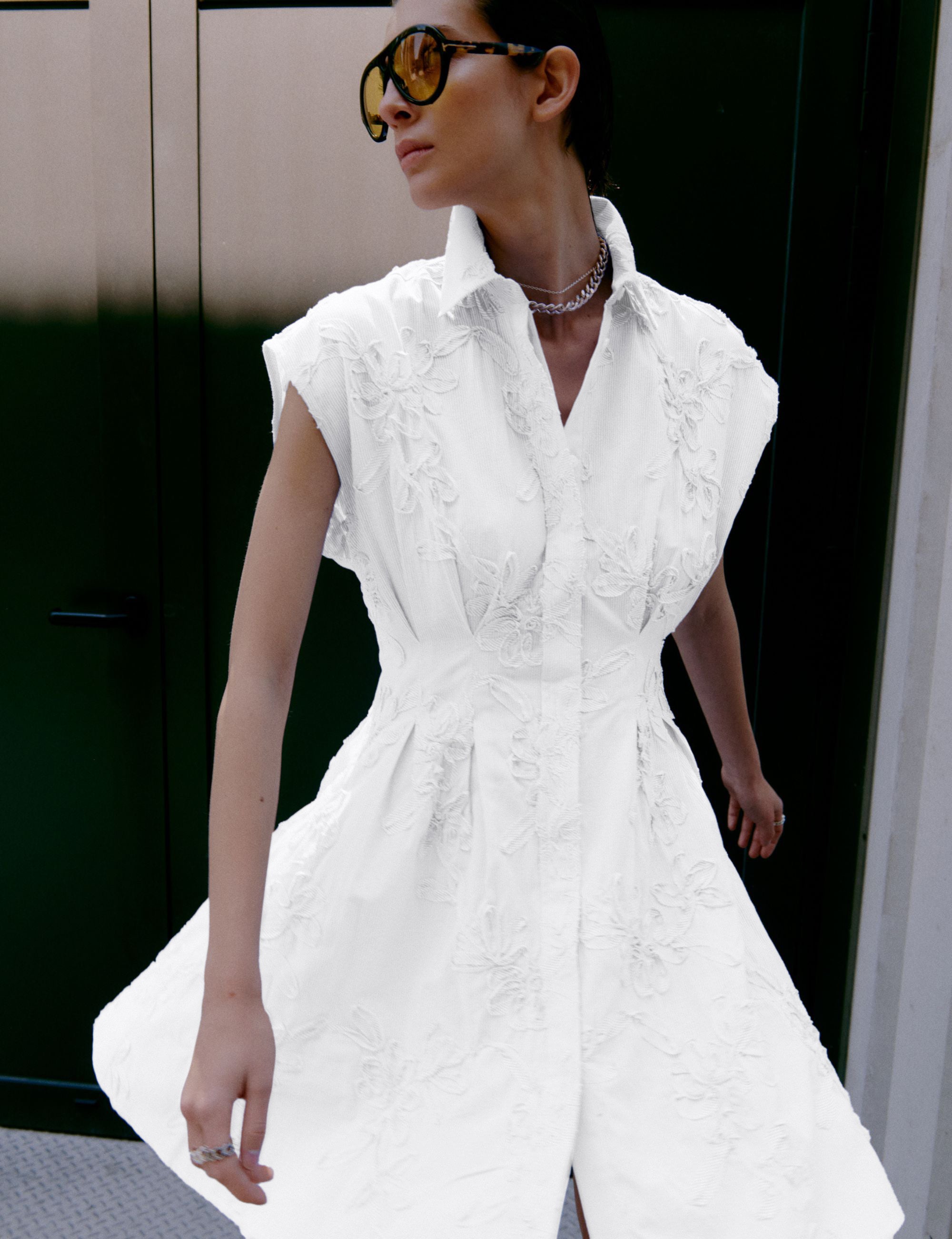 2NDDAY 2ND Jamz - Crisp Summer Shirting - Kjole Kjole 110601 Bright White