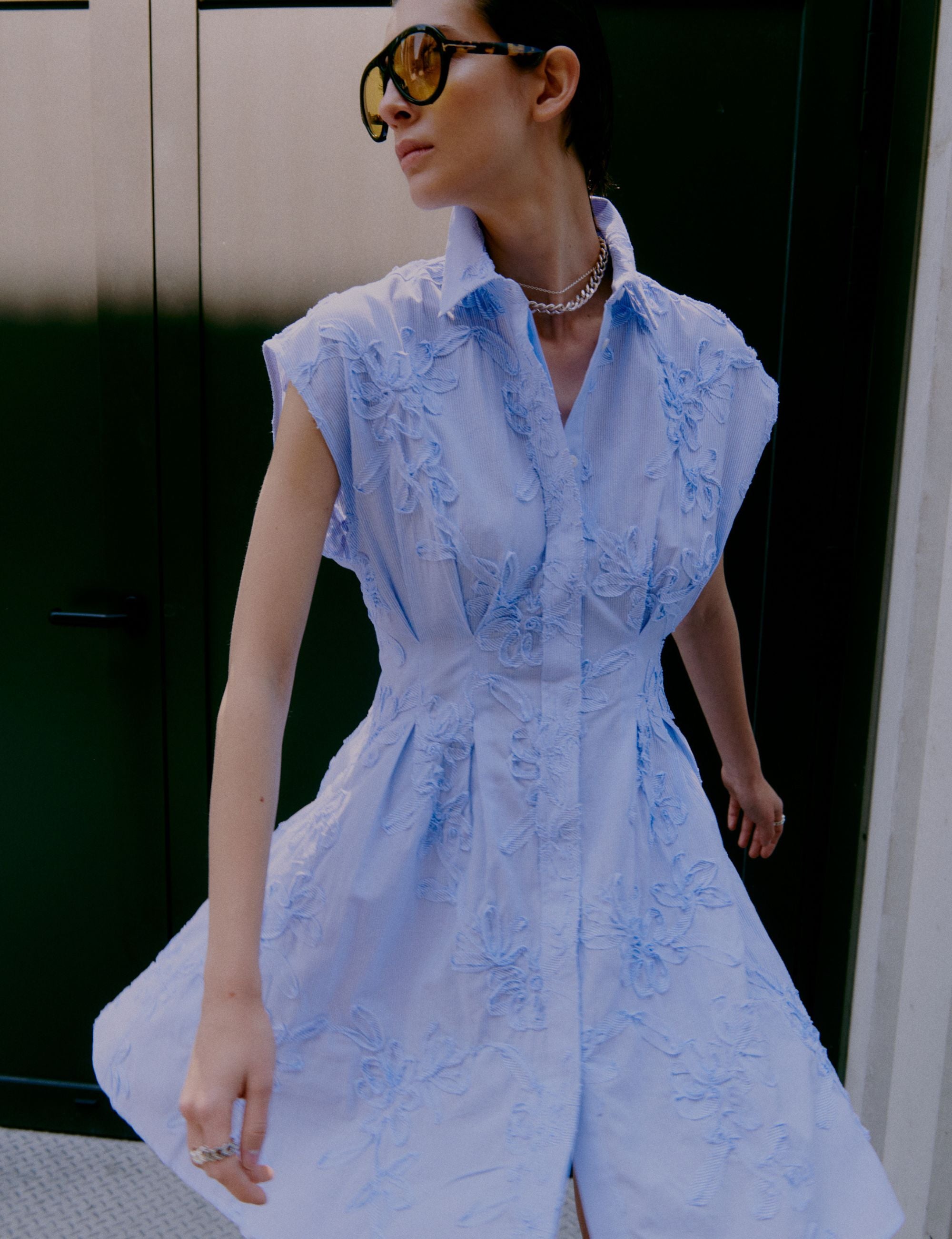 2NDDAY 2ND Jamz - Crisp Summer Shirting - Kjole Kjole 153919 Serenity