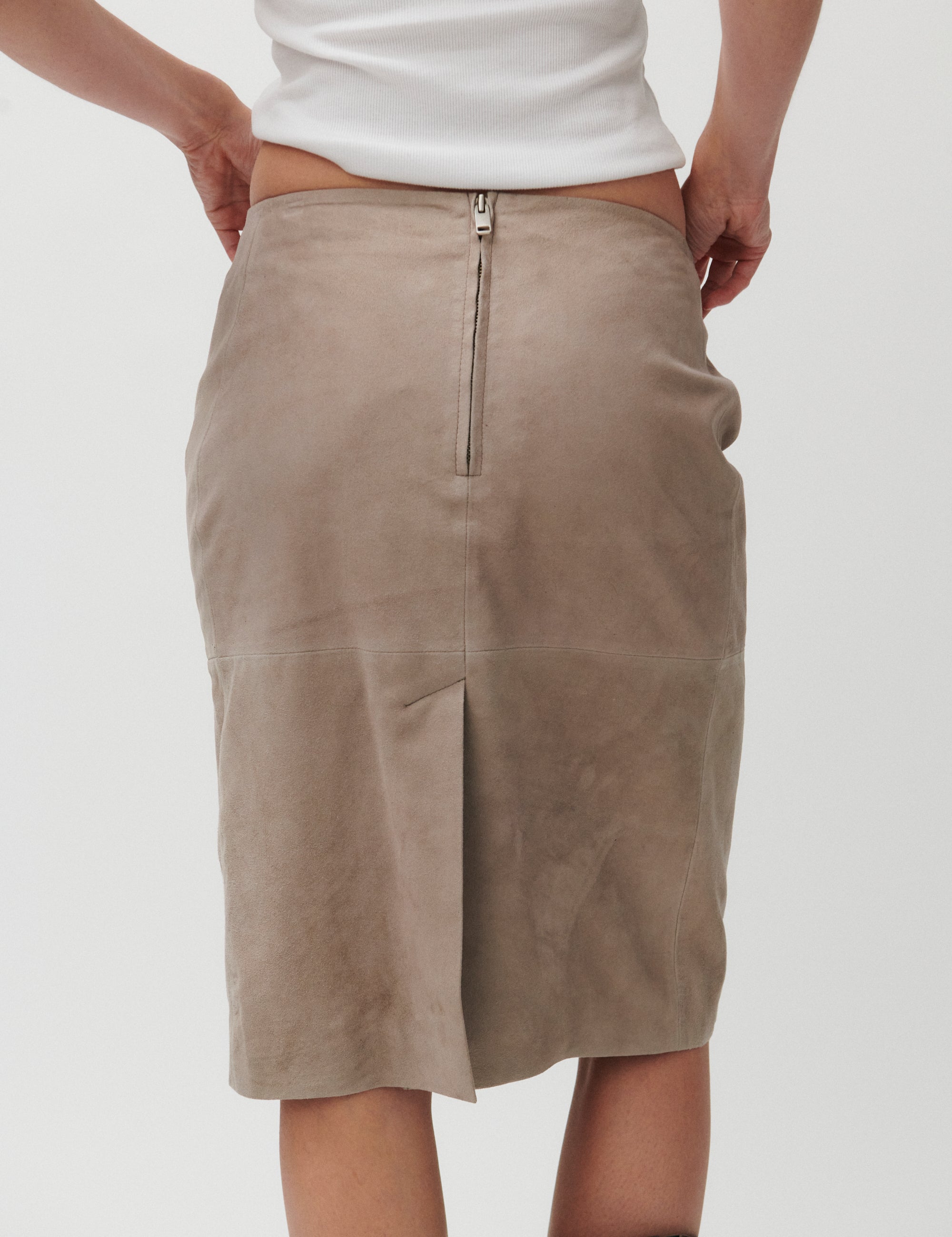 2NDDAY 2ND Jayan - Suede Skirt 170808 Taupe Gray