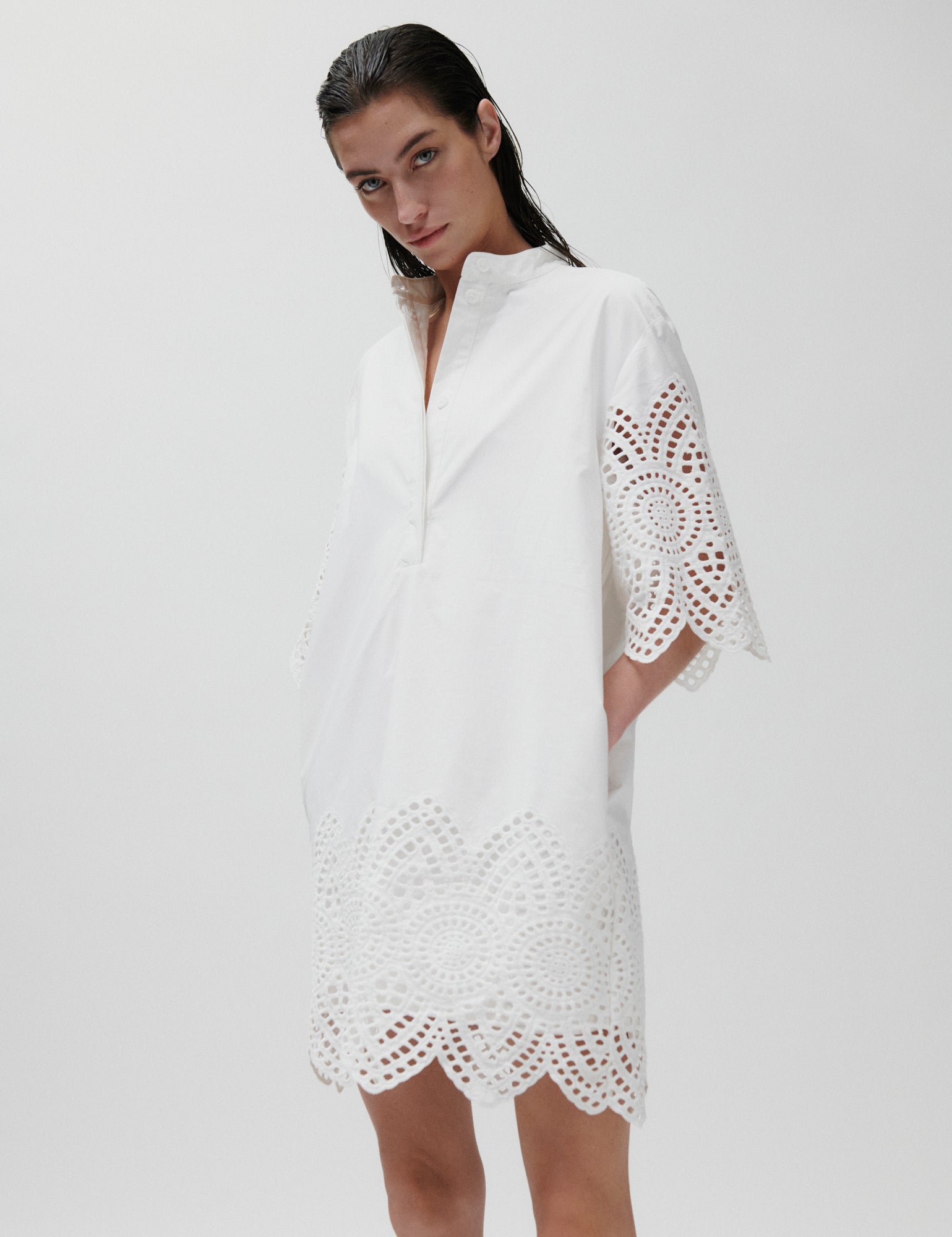 2NDDAY 2ND Kiwa - Poplin Charm Dress 114001 Brilliant White