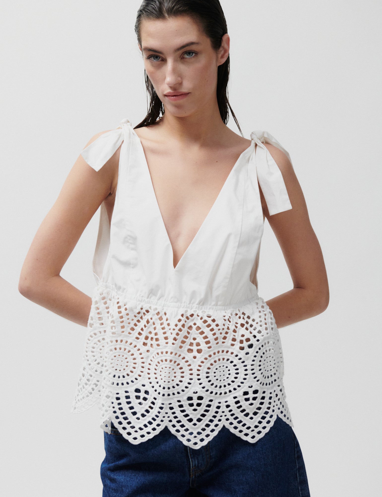 2NDDAY 2ND Kuna - Poplin Charm Tops & T-Shirts 114001 Brilliant White