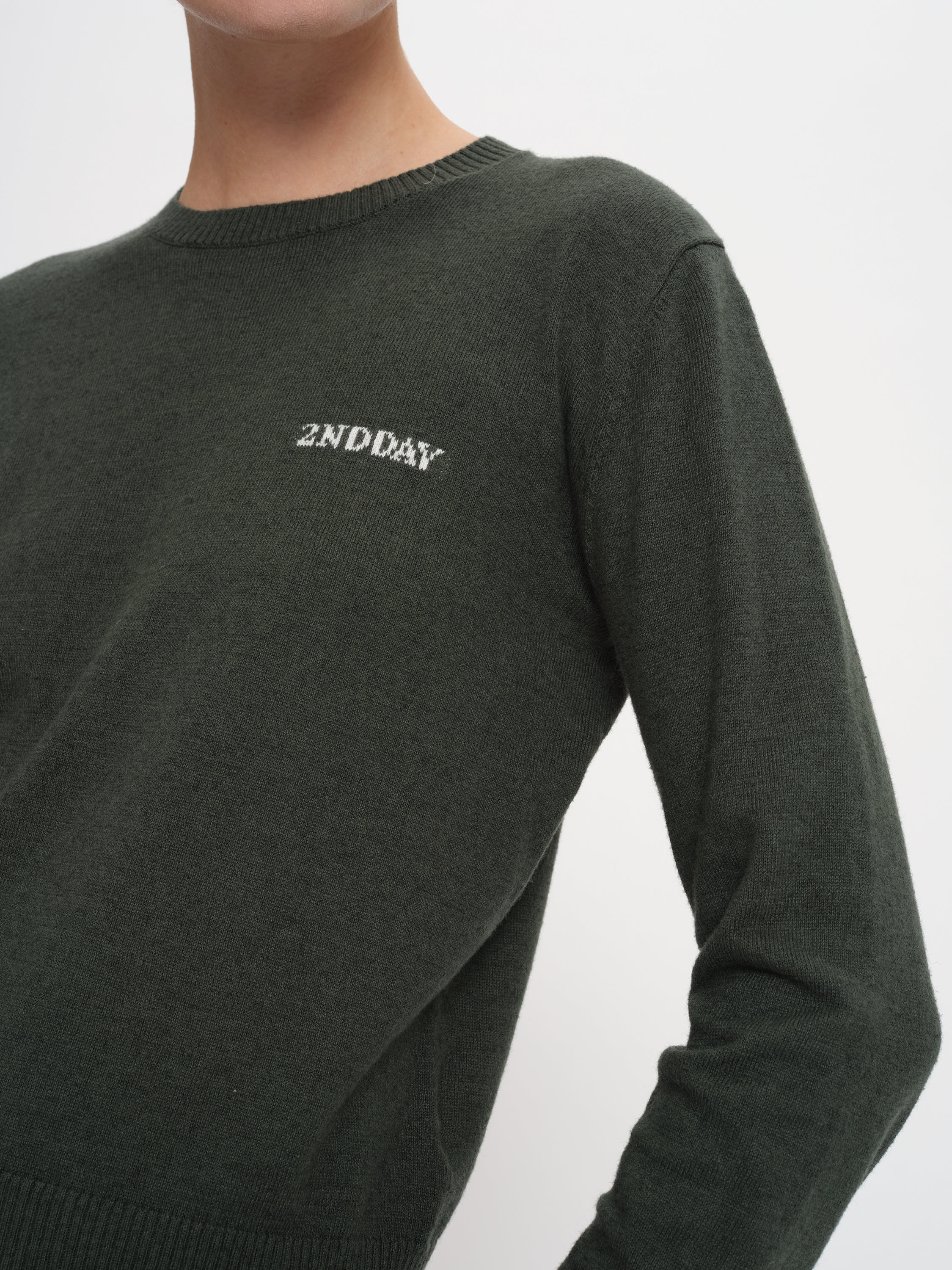 2NDDAY 2ND Lance - Soft Wool Blend Pullover 195914 Jungle Green