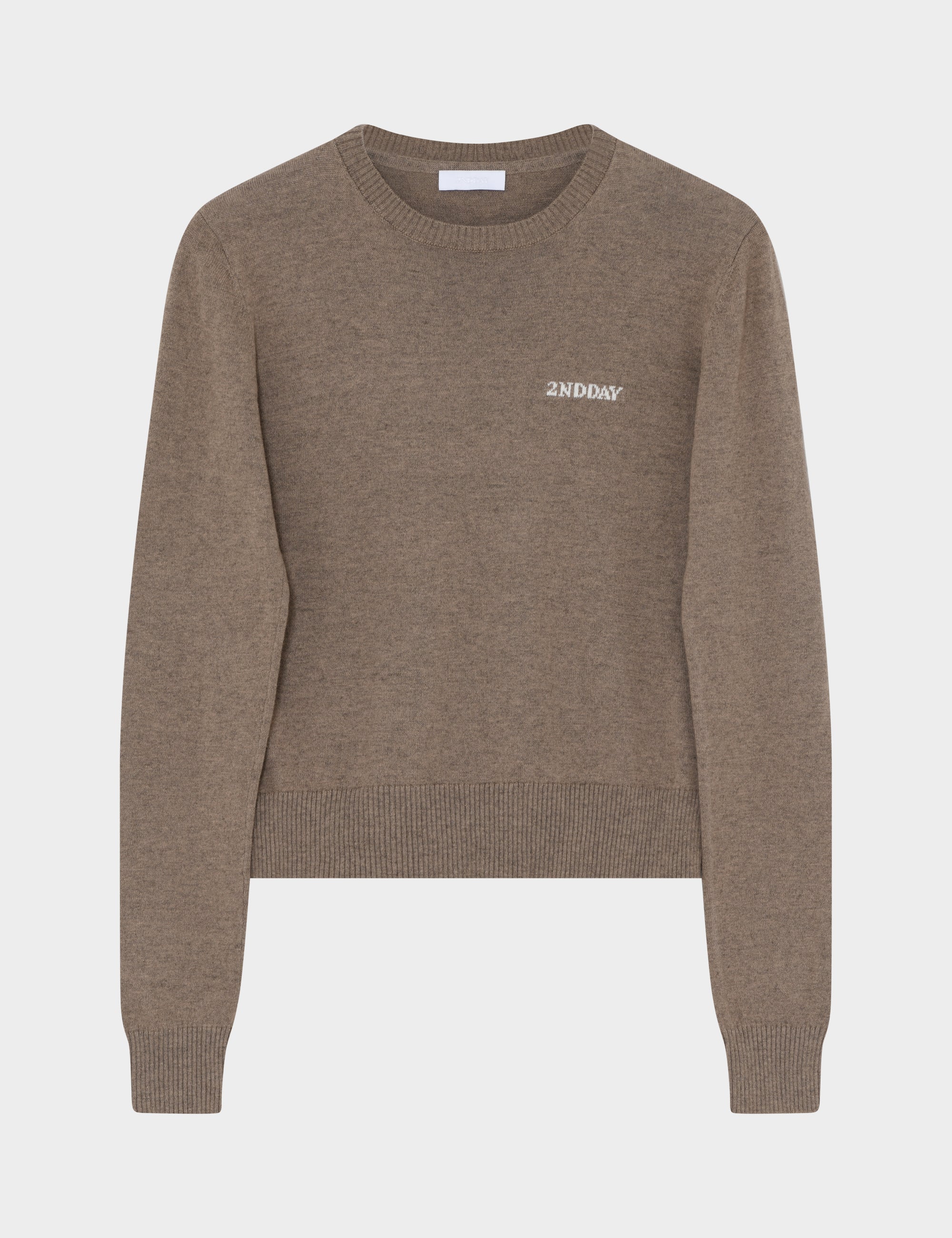 2NDDAY 2ND Lance - Soft Wool Blend Sweater 171310 Timber Wolf