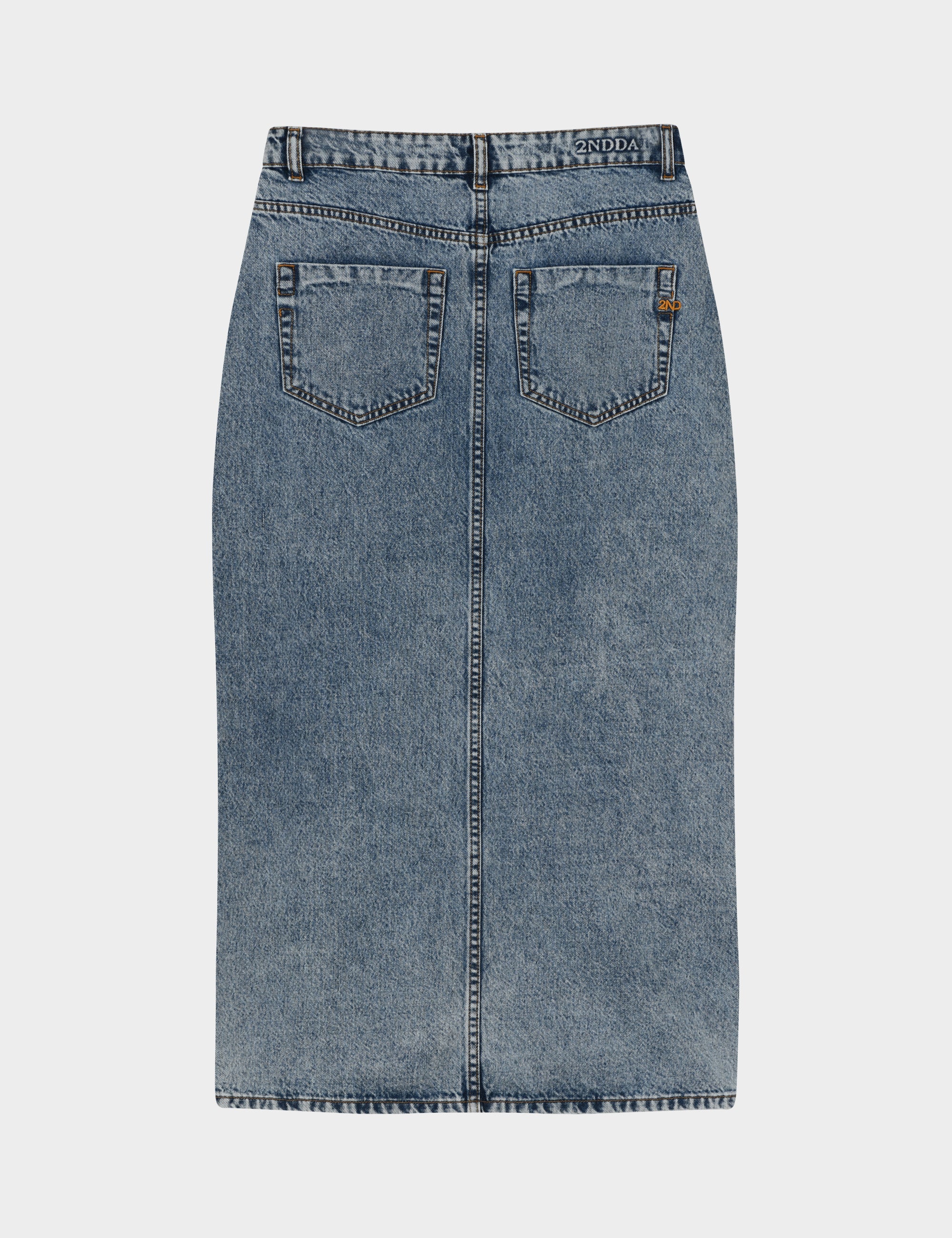 2NDDAY 2ND Larchy - Summer Blue Denim Skirt D019 Mid Blue