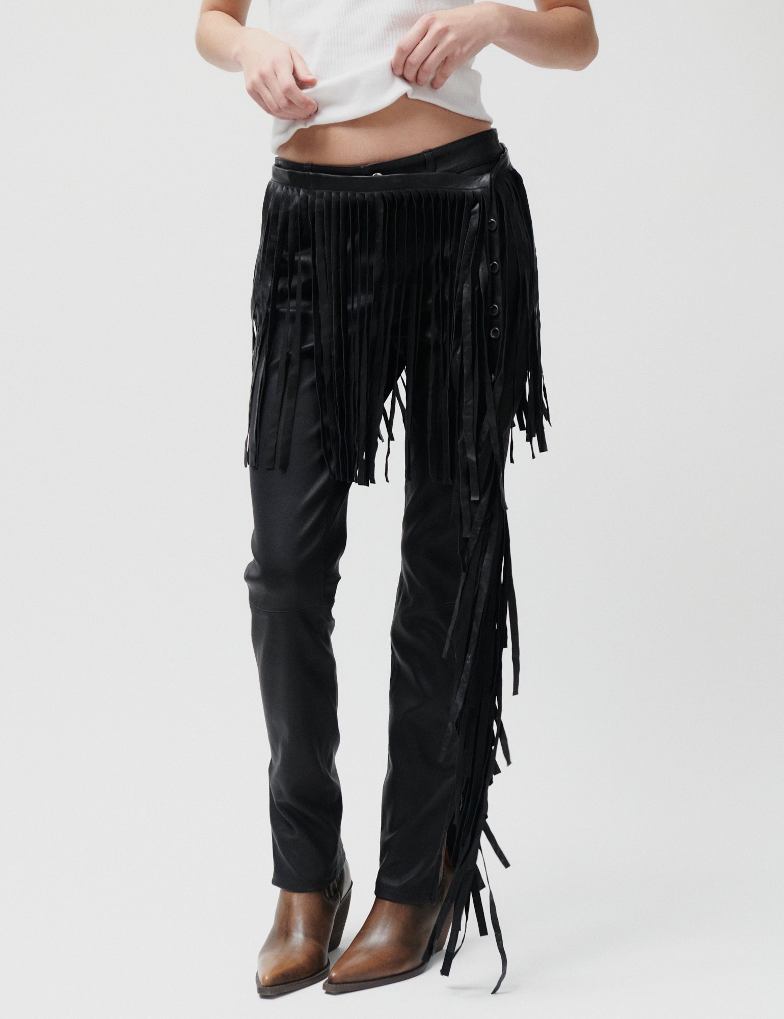 2NDDAY 2ND Liljan - Refined Stretch Leather - Bukser Bukser 190303 Black
