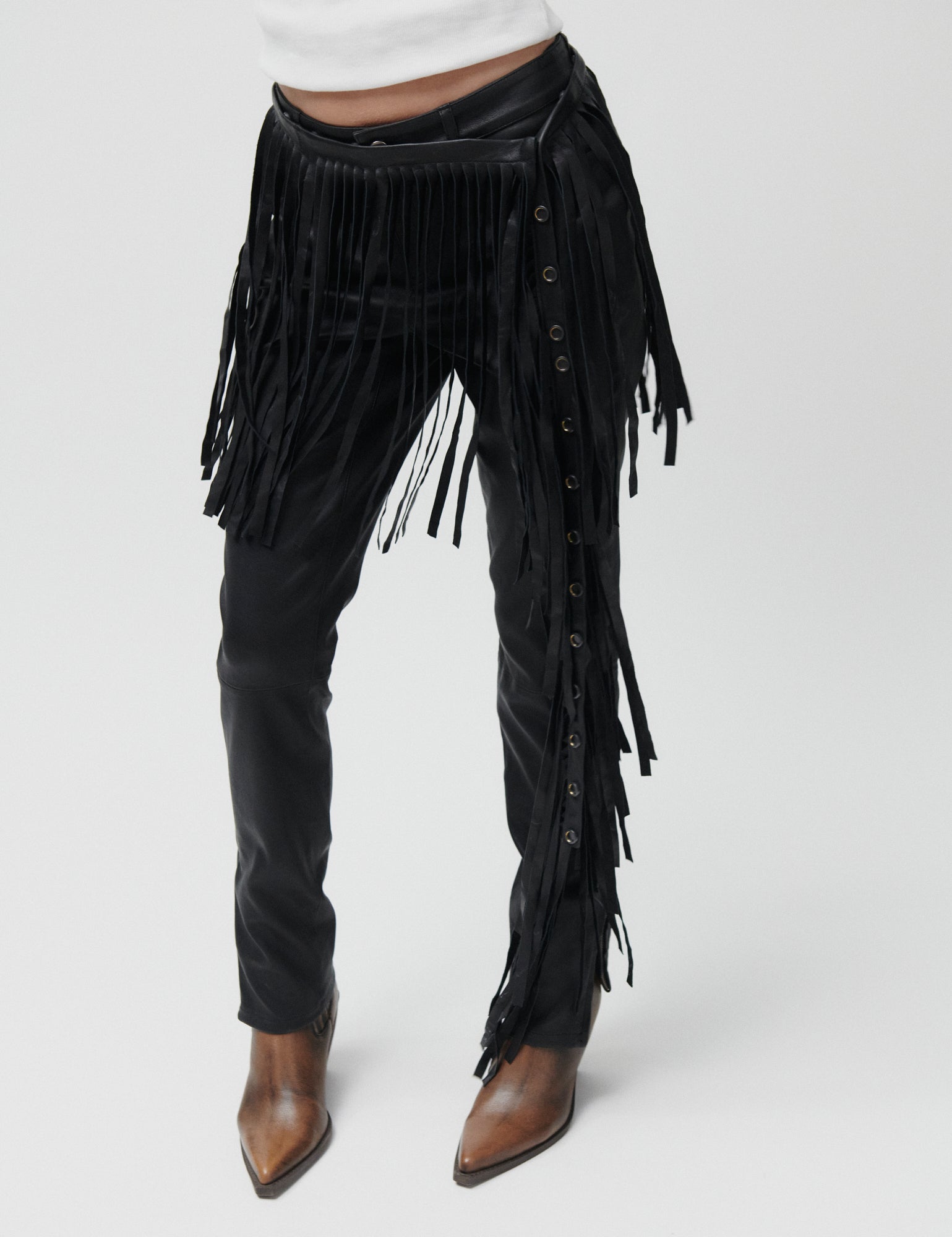 2NDDAY 2ND Liljan - Refined Stretch Leather Pants 190303 BLACK