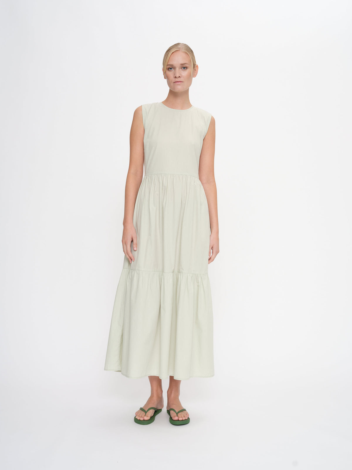 2NDDAY 2ND Linda - Fine Crispy Poplin Kjole 136106 Green Tint