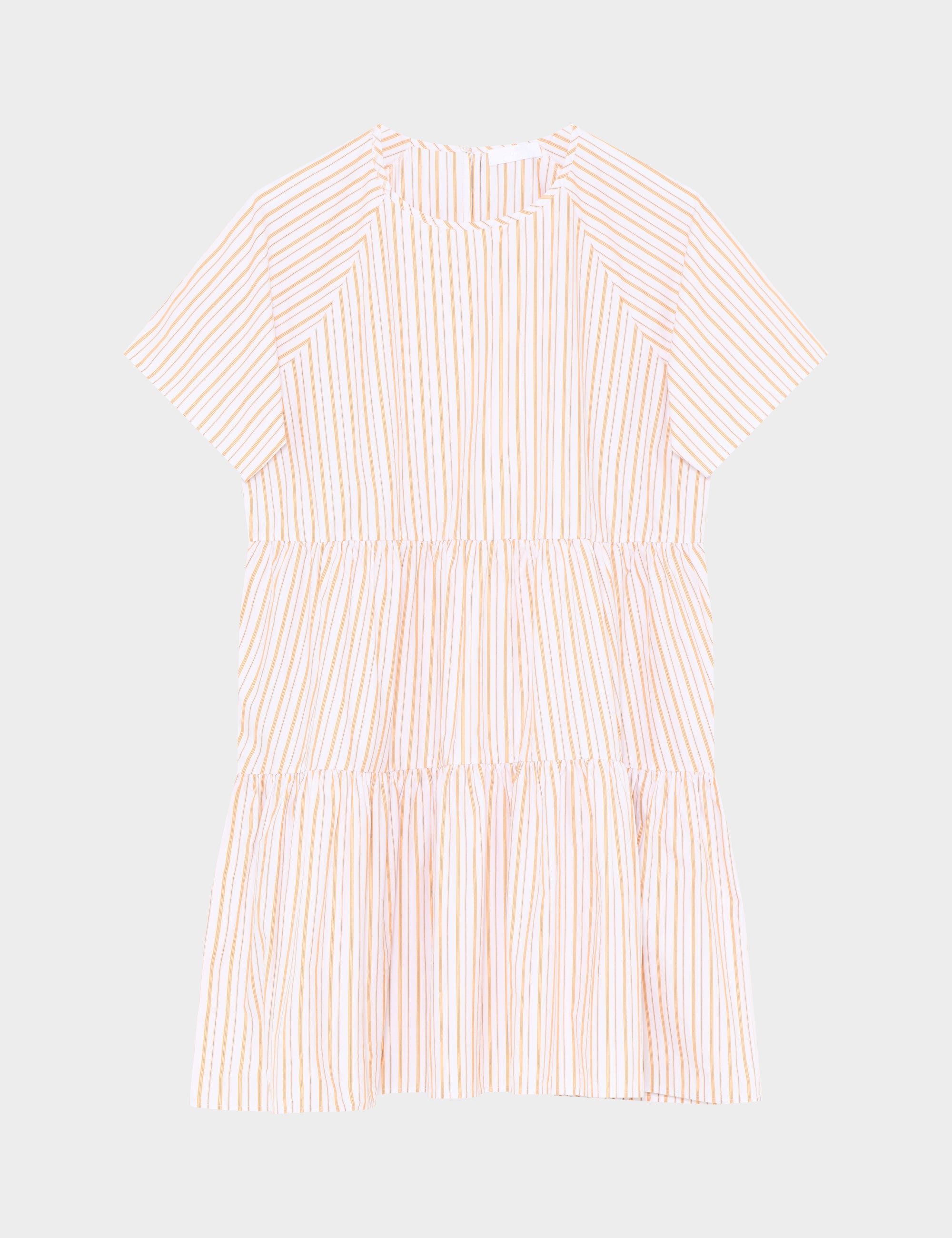 2NDDAY 2ND Loretta - Cotton Stripes Kjole 420143 Saffron Stripe