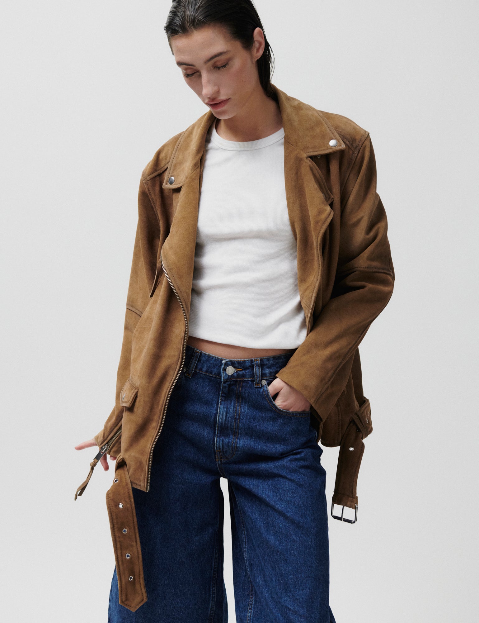 2NDDAY 2ND Lote - Heavy Suede Jakke 171327 Tobacco Brown