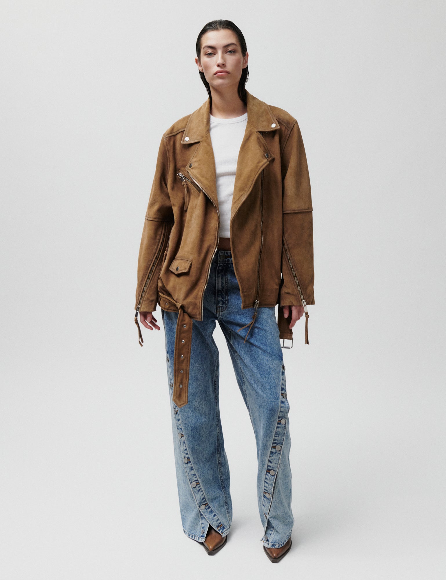 2NDDAY 2ND Lote - Heavy Suede Jakke 171327 Tobacco Brown