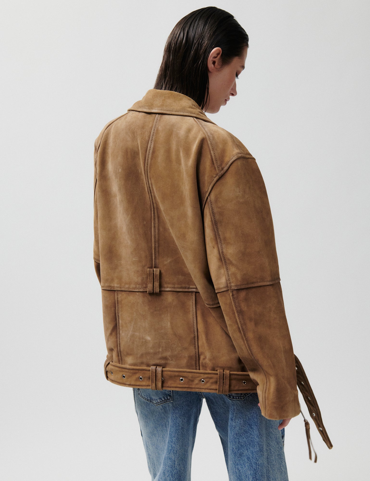 2NDDAY 2ND Lote - Heavy Suede Jakke 171327 Tobacco Brown