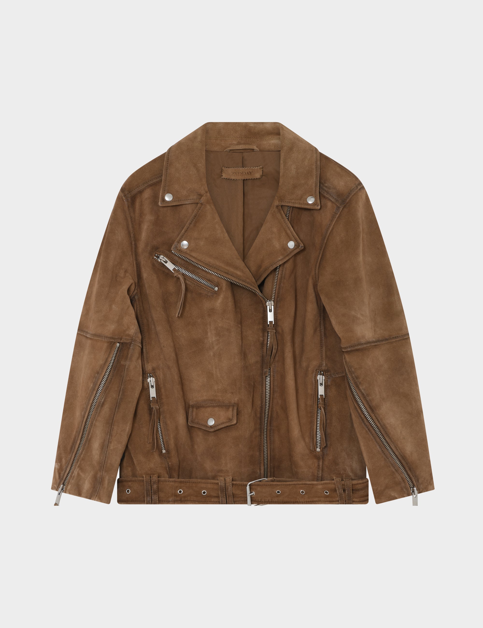 2NDDAY 2ND Lote - Heavy Suede Jakke 171327 Tobacco Brown