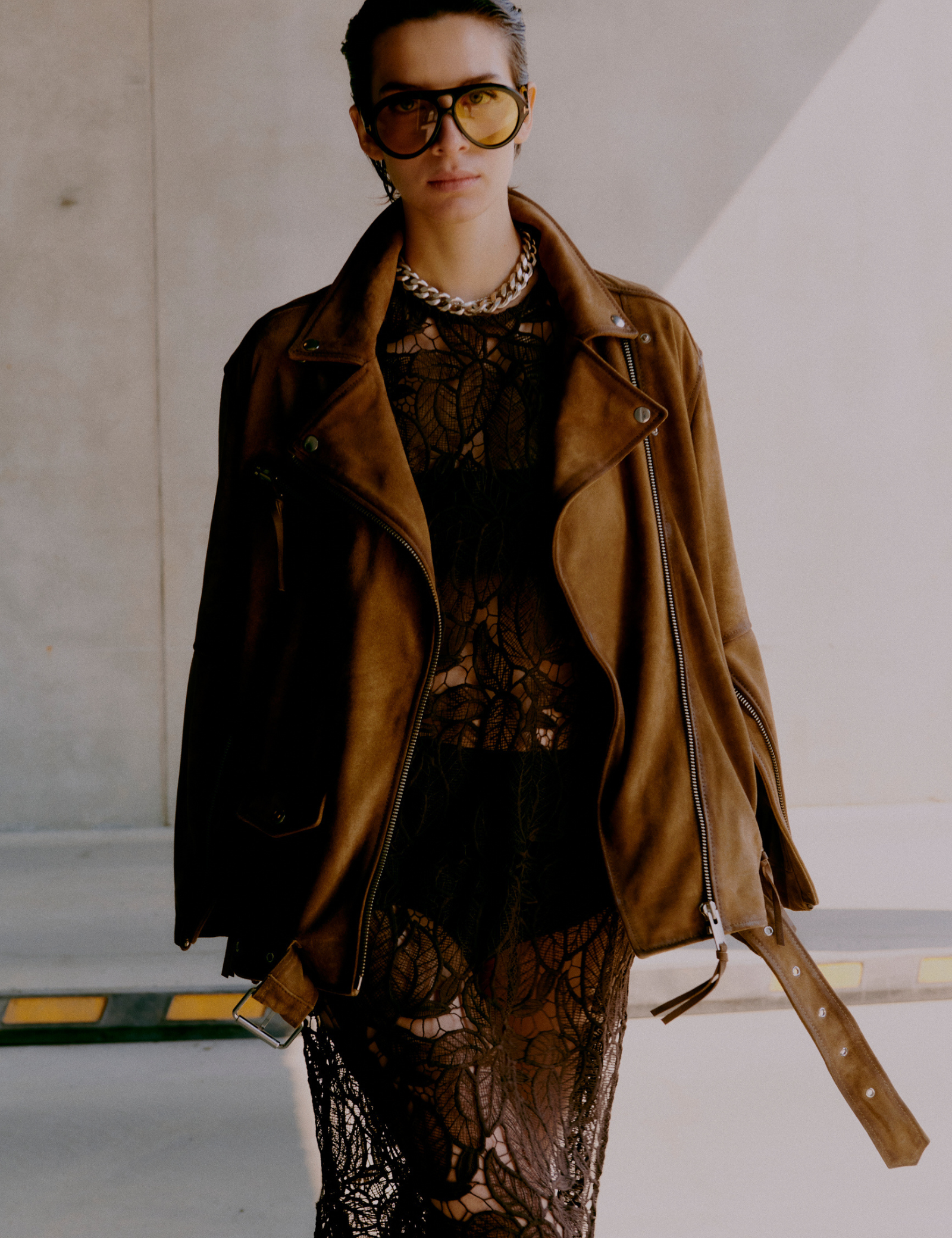 2NDDAY 2ND Lote - Heavy Suede Jakke 171327 Tobacco Brown