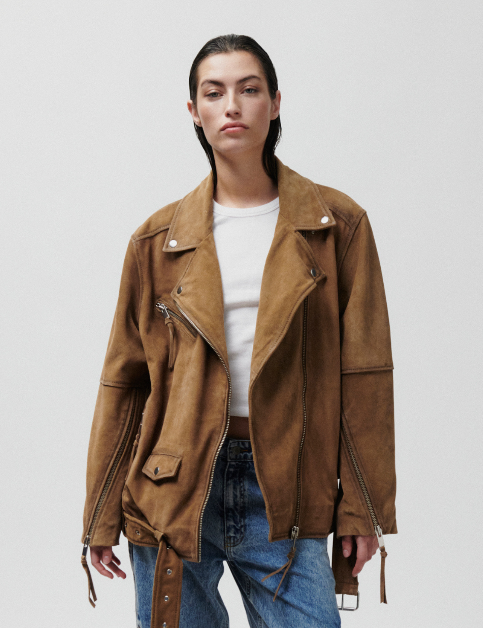 2NDDAY 2ND Lote - Heavy Suede Jakke 171327 Tobacco Brown