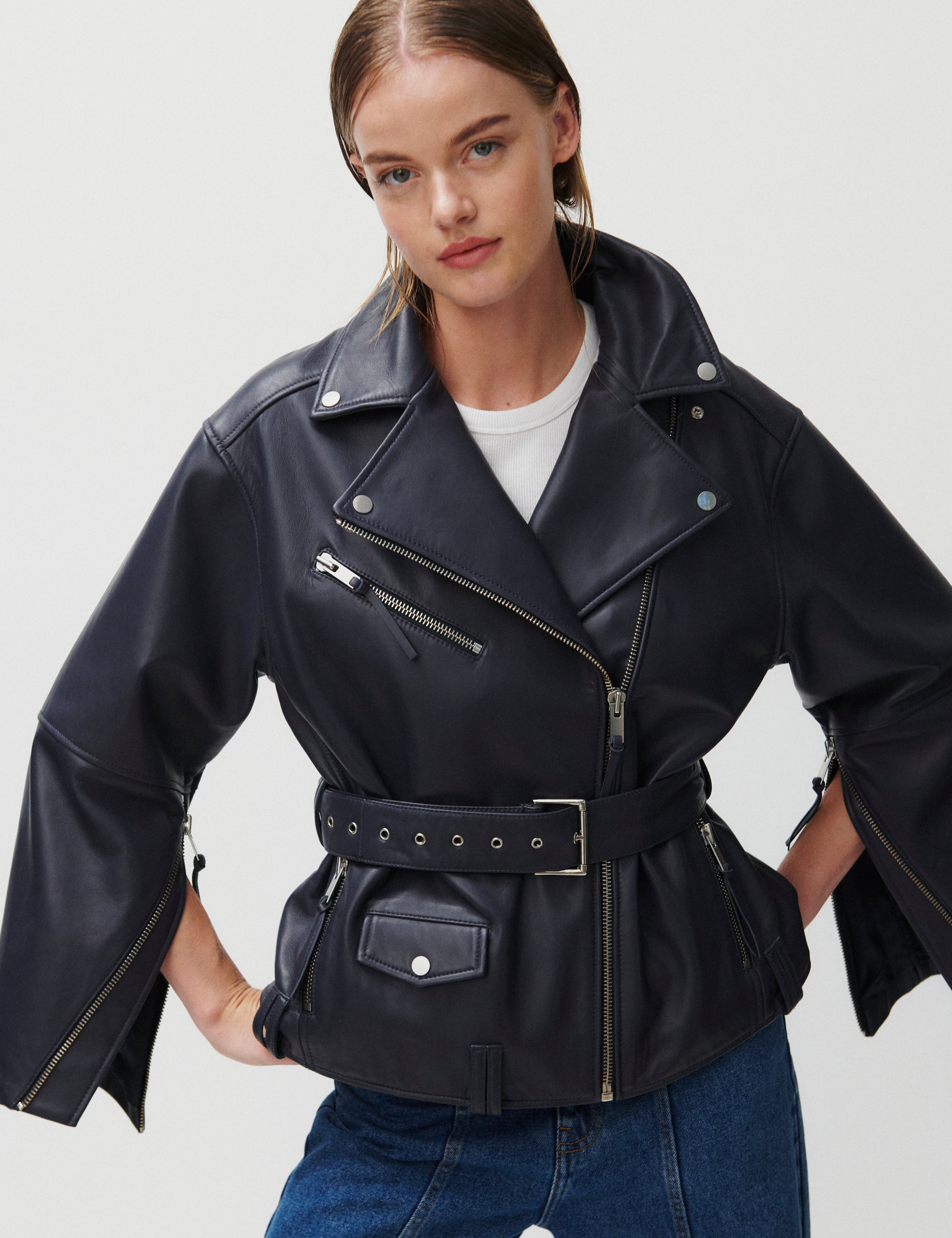 2NDDAY 2ND Lotus - Fine Leather Jakke 193918 Periscope