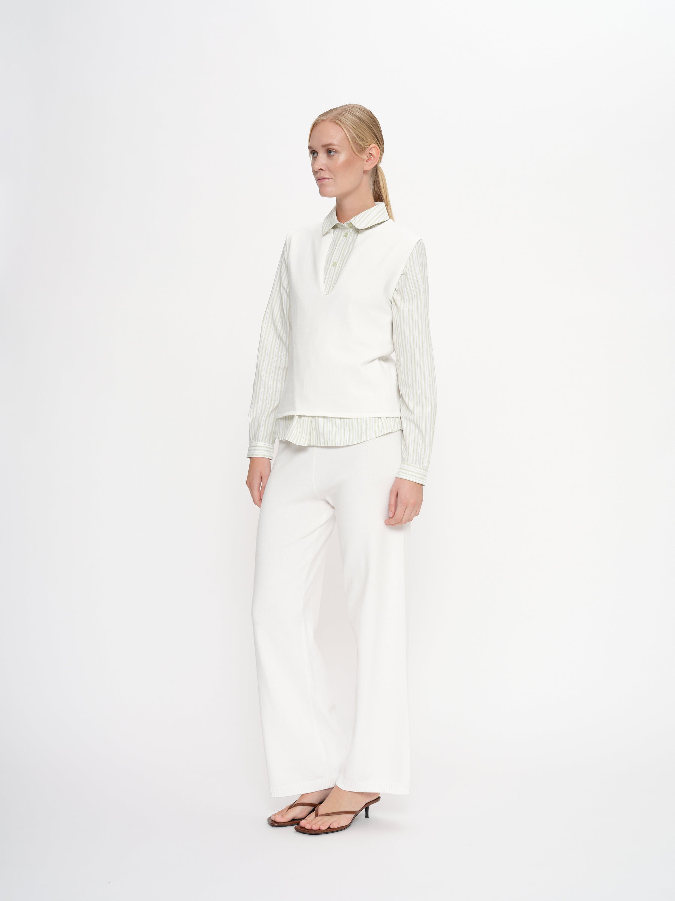 2NDDAY 2ND Martha - Viscose Knit Pants 111001 WHITE ALYSSUM