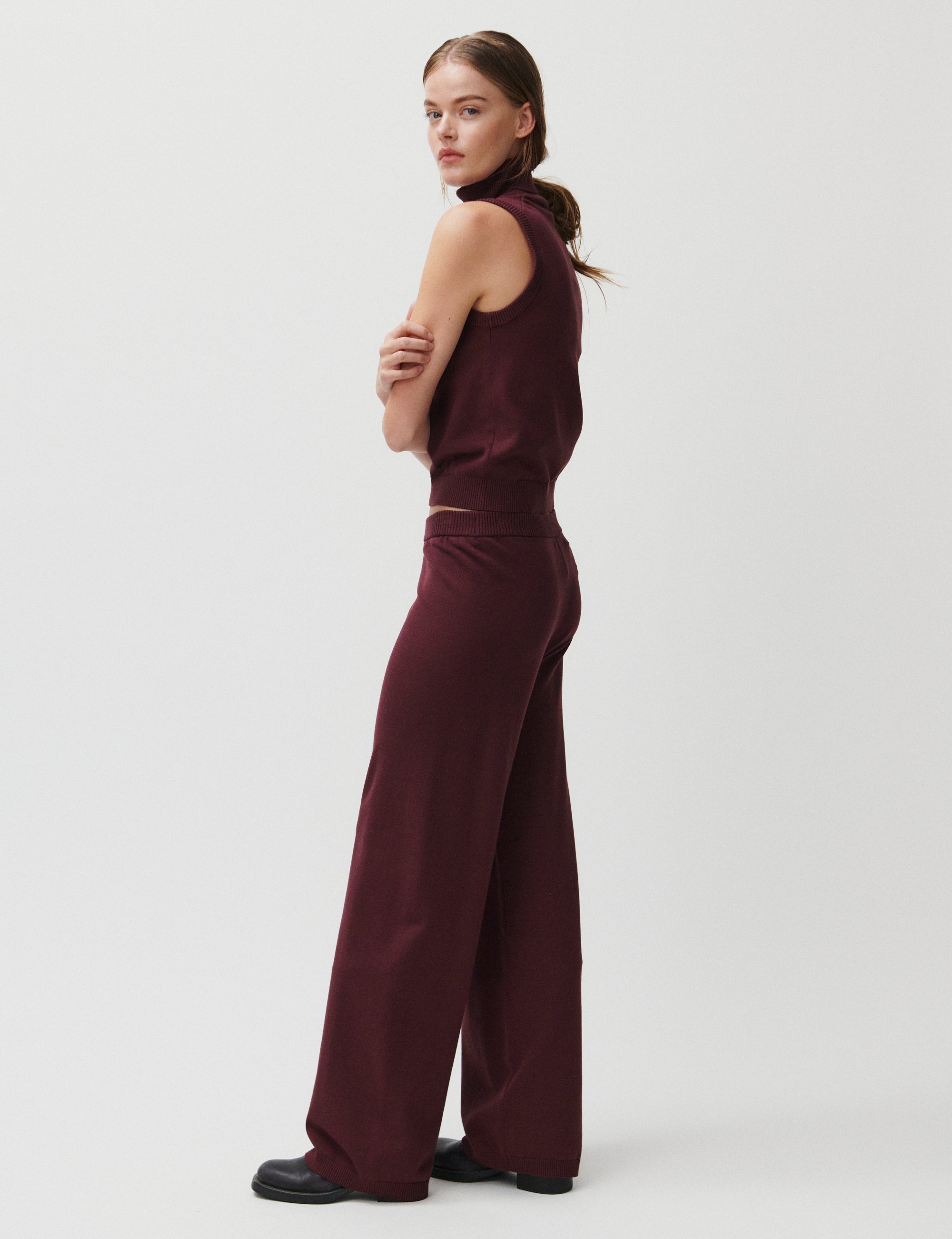 2NDDAY 2ND Martha - Viscose Knit Pants 09016 Catawba Grape