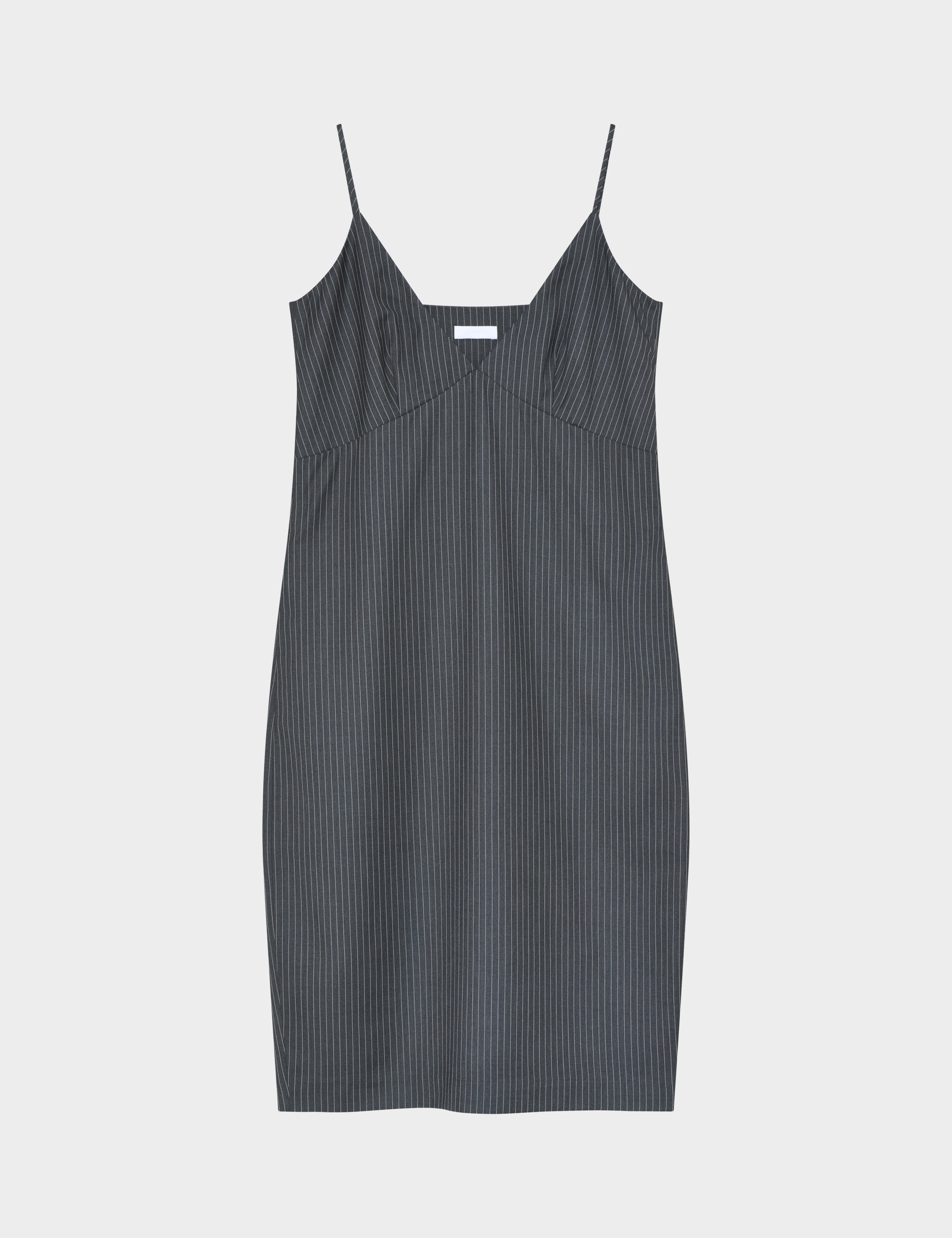 2NDDAY 2ND Medellin - Pinstripes Kjole 420128 Dark Grey Melange