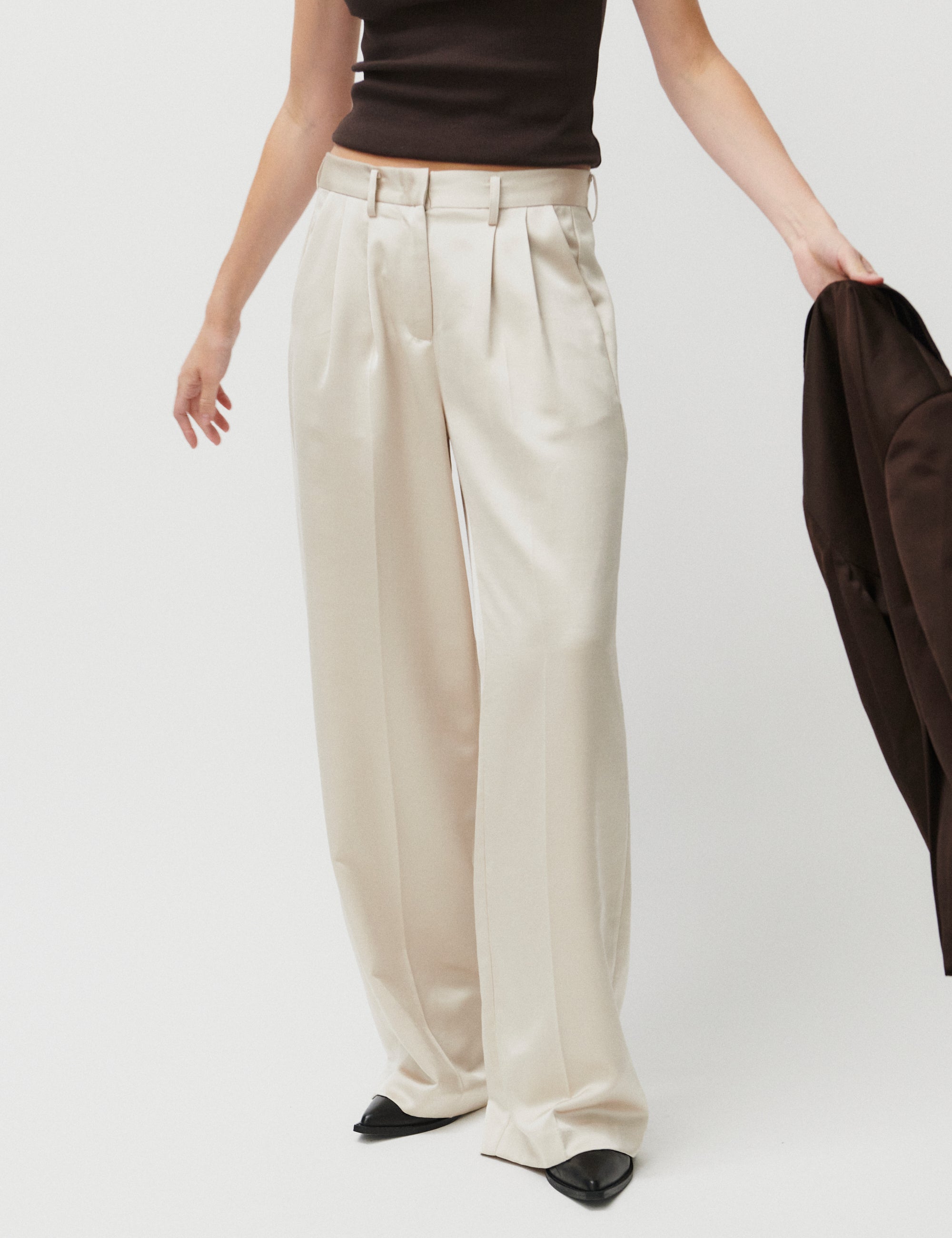 2NDDAY 2ND Mille - Shiny Suiting Bukser 141106 Peyote