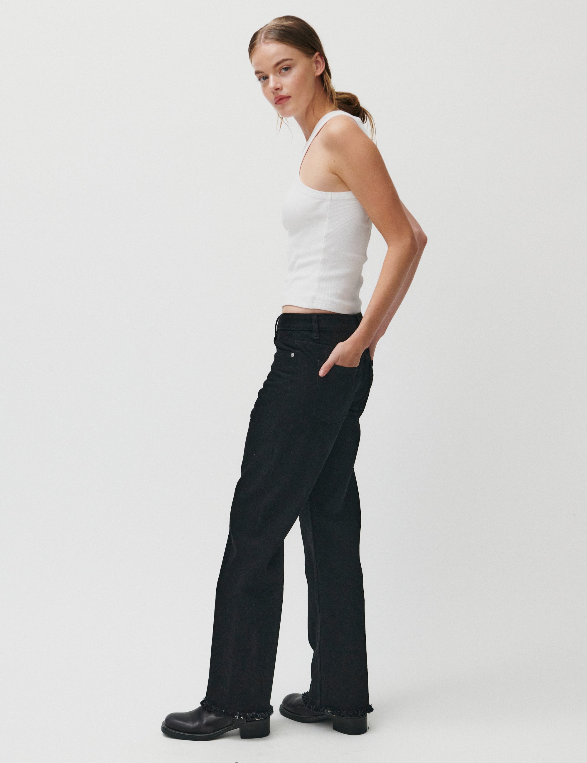 2NDDAY 2ND Murrie - Black Wash Denim Jeans D003 Un Black Denim