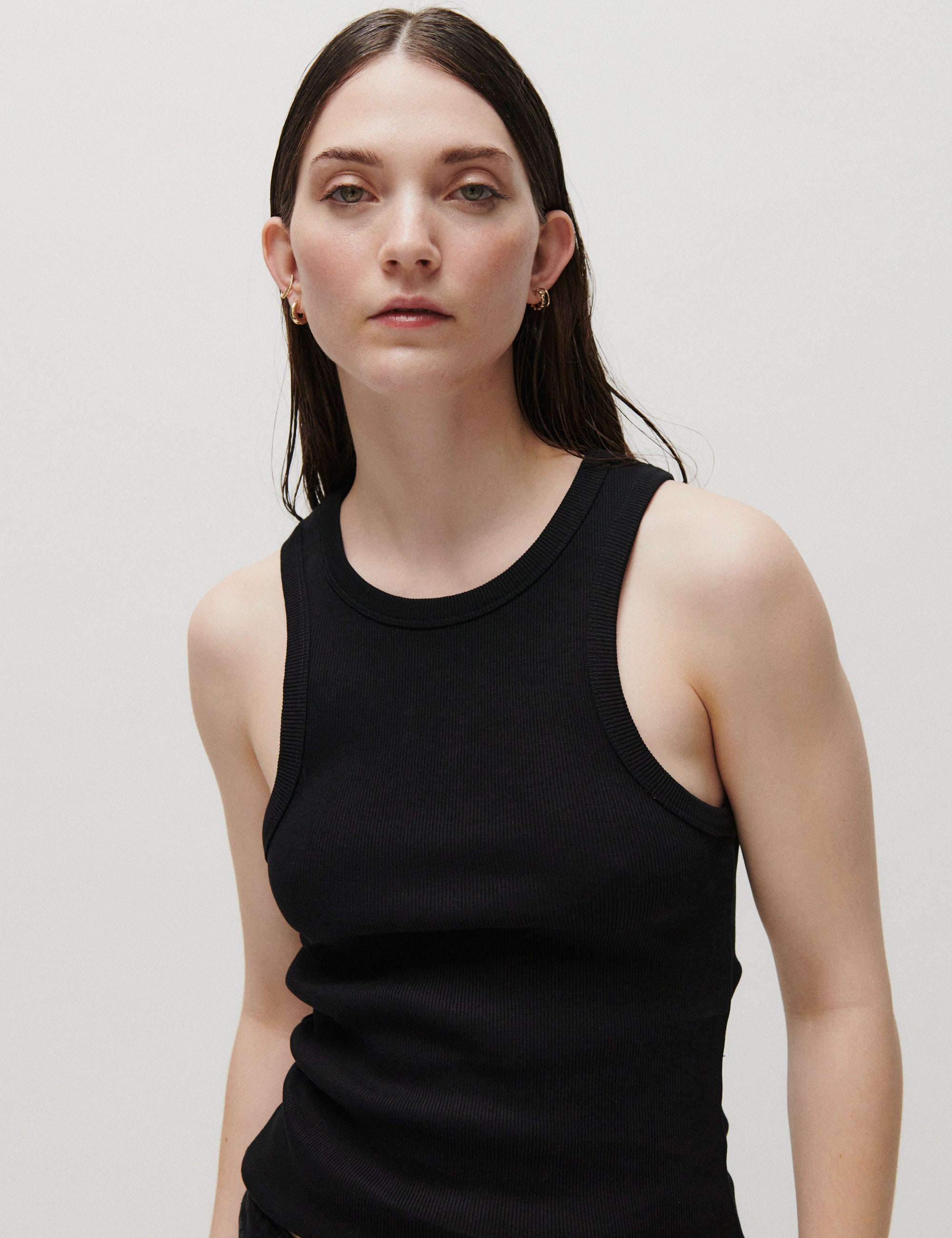 2NDDAY 2ND Purity TT - Daily Cotton Rib - Top Top 190303 Black