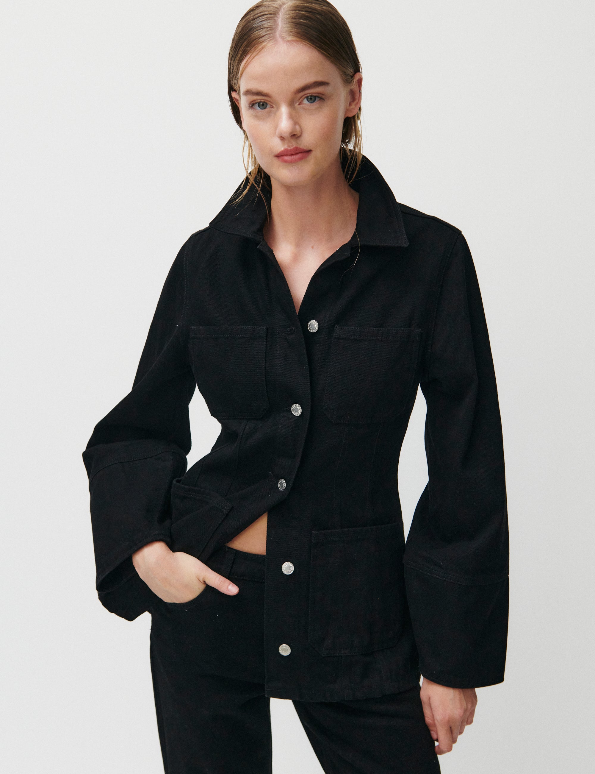 2NDDAY 2ND Rodine - Black wash Denim Jakke D003 Un Black Denim