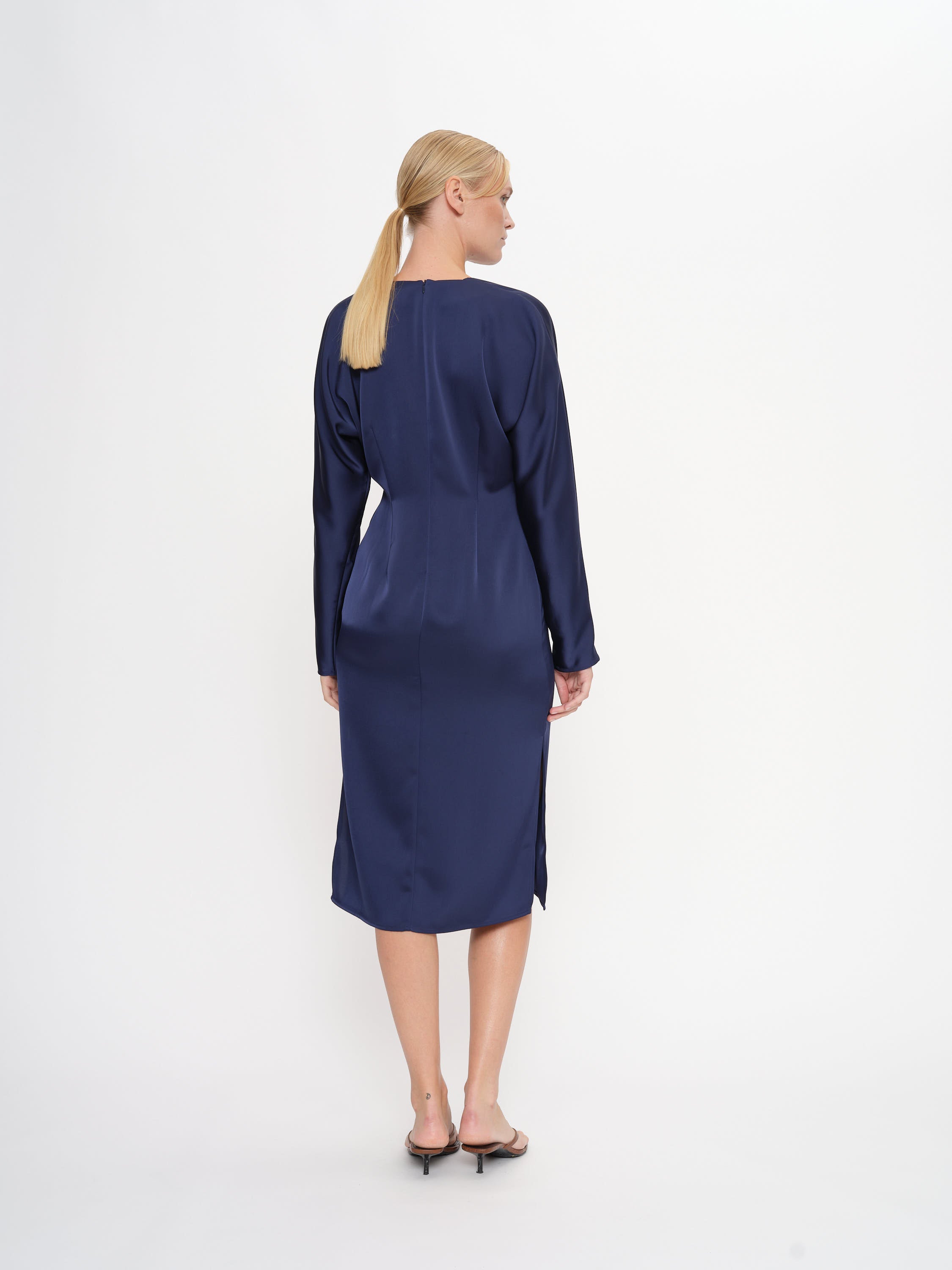 2NDDAY 2ND Sonnis - Heavy Satin Kjole 193933 Medieval Blue