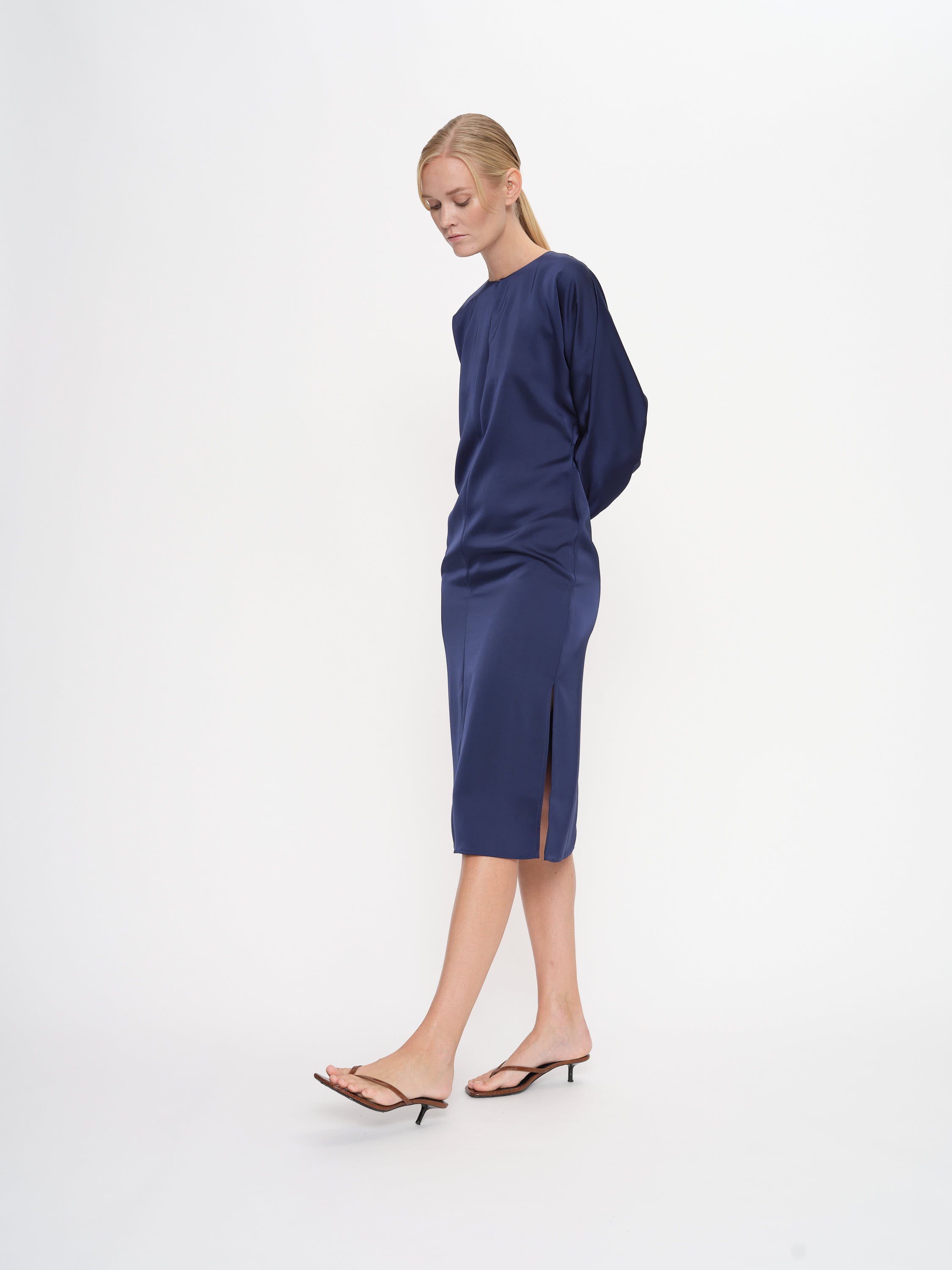 2NDDAY 2ND Sonnis - Heavy Satin Kjole 193933 Medieval Blue