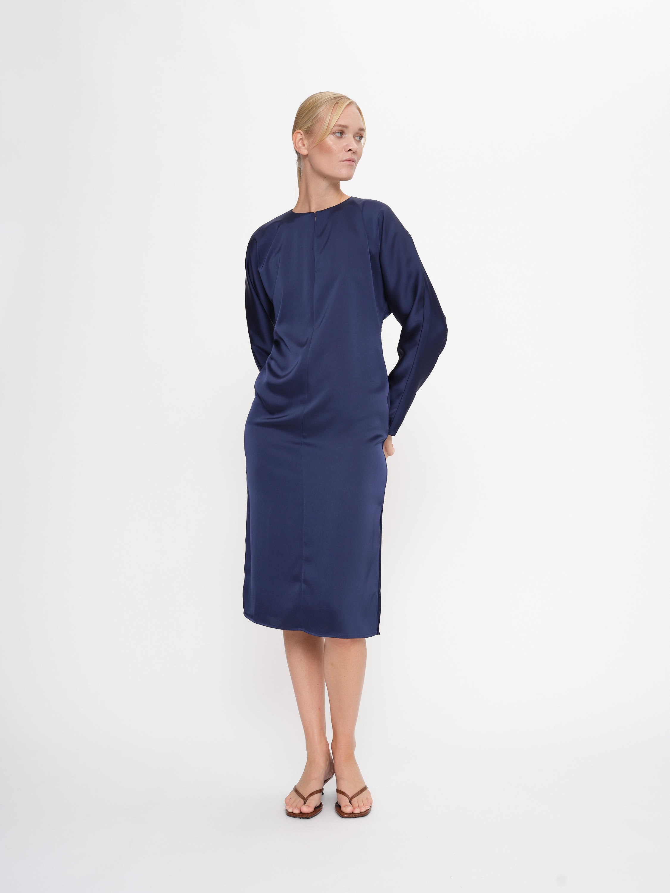 2NDDAY 2ND Sonnis - Heavy Satin Kjole 193933 Medieval Blue