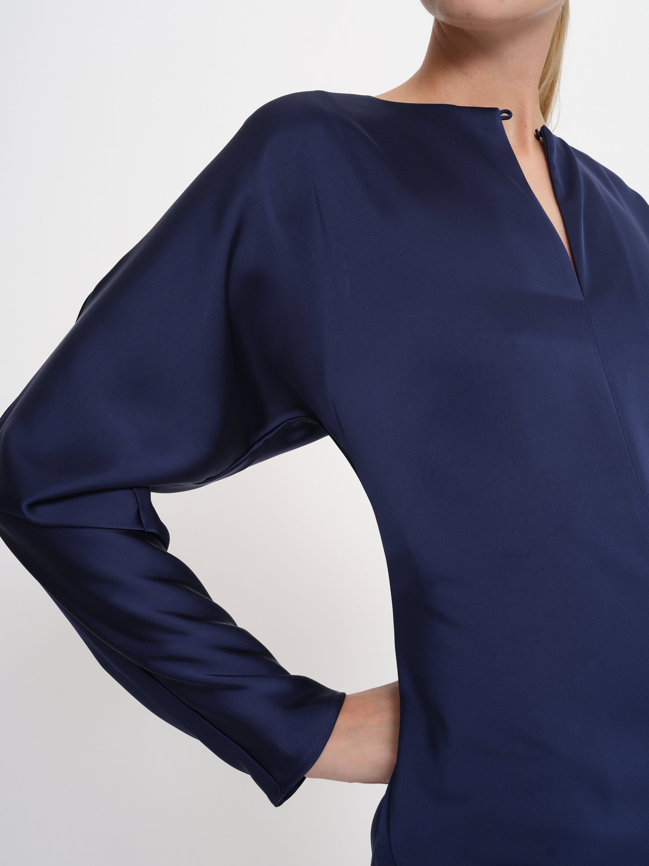 2NDDAY 2ND Sonnis - Heavy Satin Kjole 193933 Medieval Blue